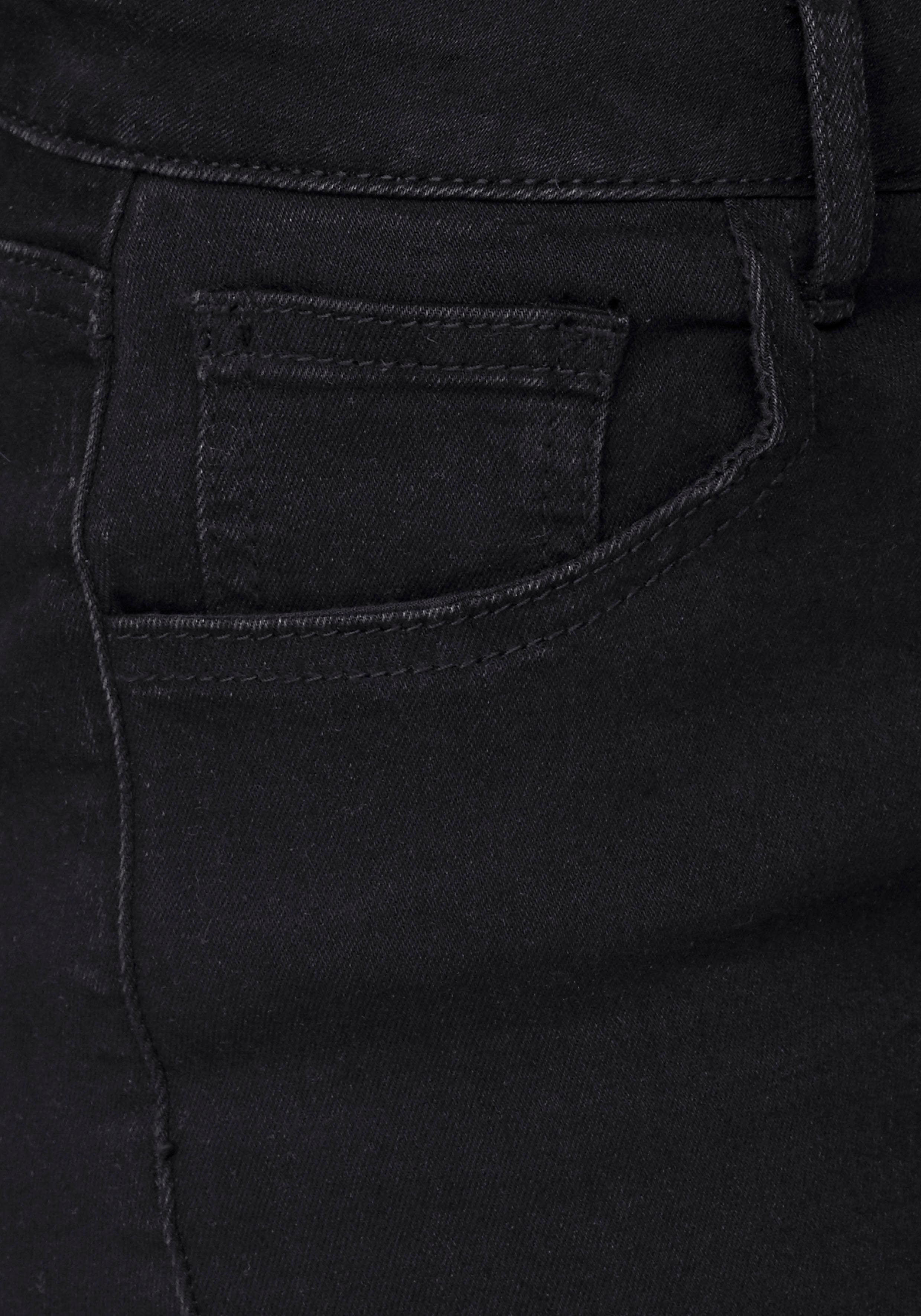 Arizona Bootcut-Jeans Ultra-Stretch Mid-Waist black