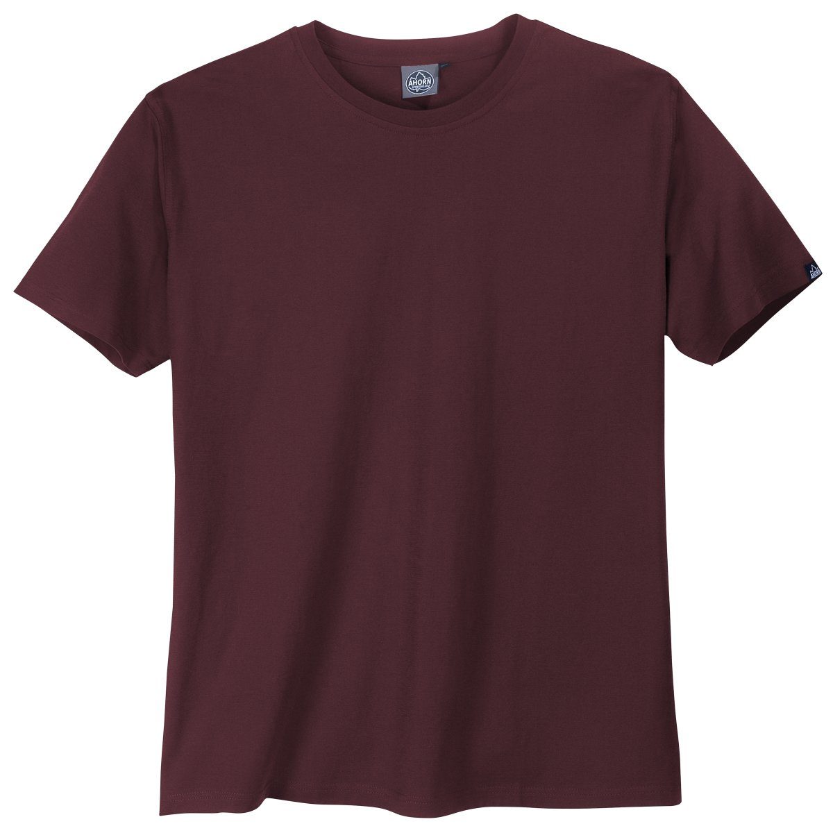 AHORN SPORTSWEAR Rundhalsshirt Ahorn Sportswear Basic T-Shirt Übergröße bordeaux