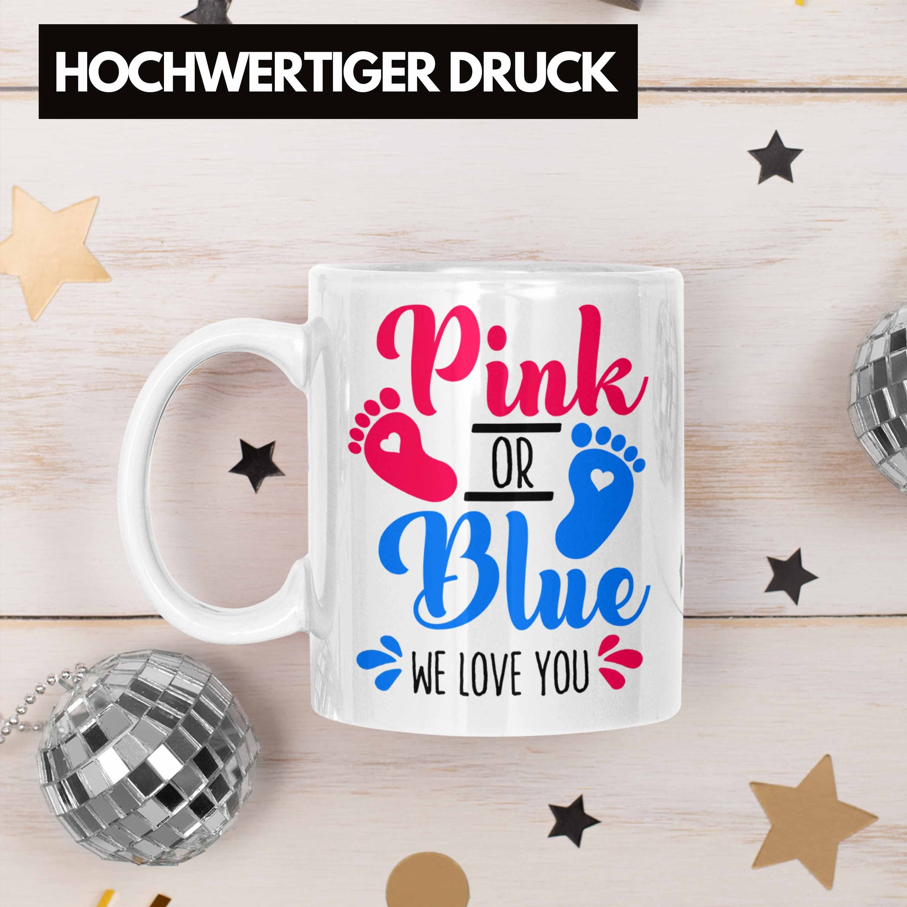 Geschenk Pink Or Tasse Überraschun You Reveal Baby Gender Weiss Trendation Blue We Love Tasse