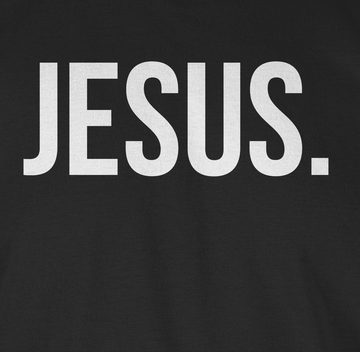 Shirtracer T-Shirt Jesus Christus weiss Statement Glaube Religion