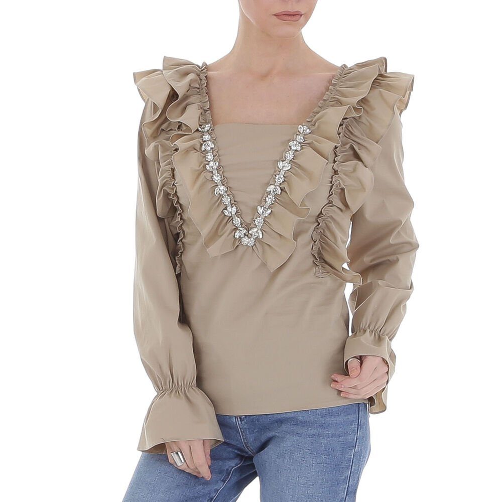 Ital-Design Rüschenbluse Damen Party & Clubwear günstig online kaufen