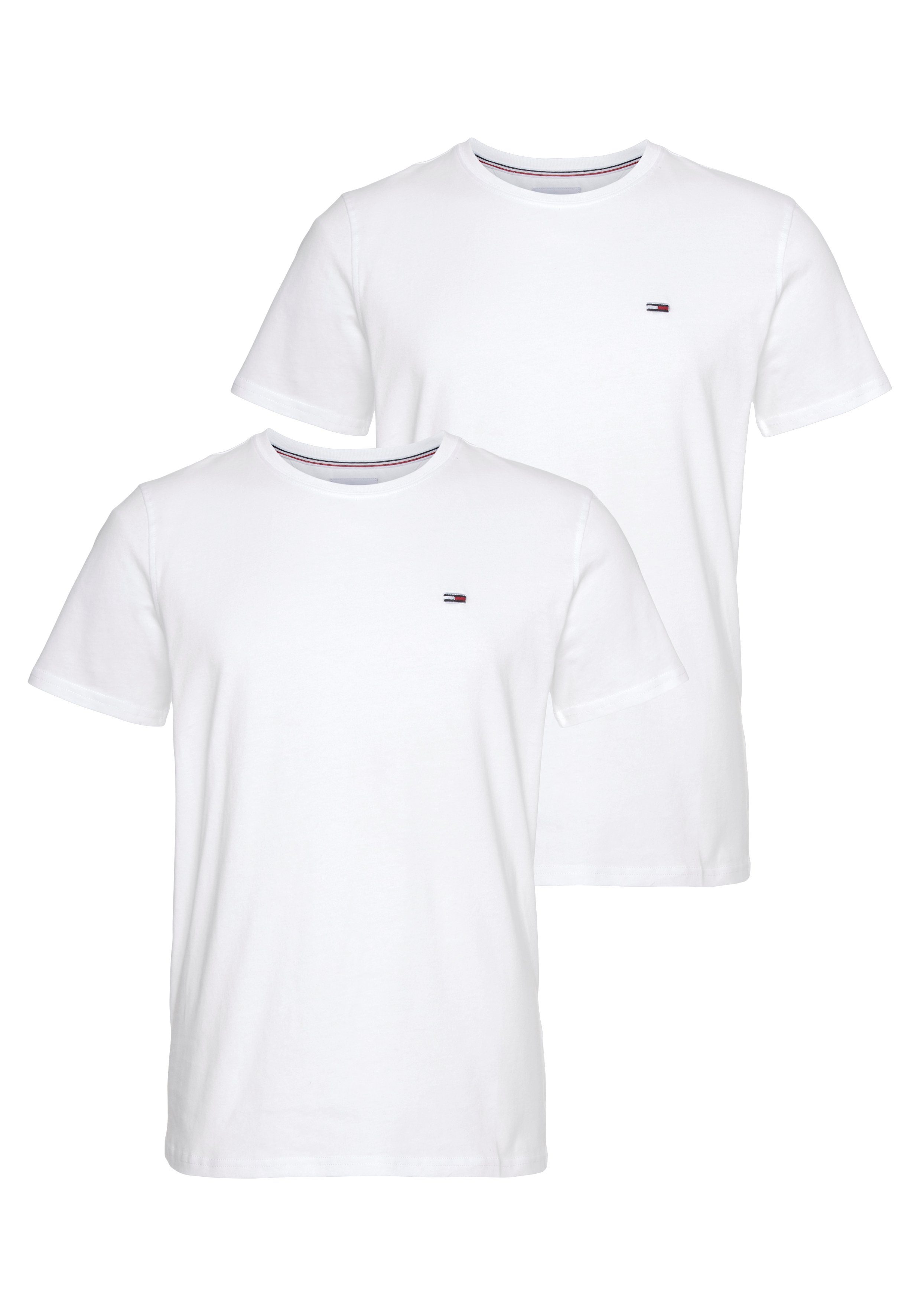 Tommy Jeans T-Shirt TJM 2PACK SLIM JERSEY TEE (2er-Pack) White/White