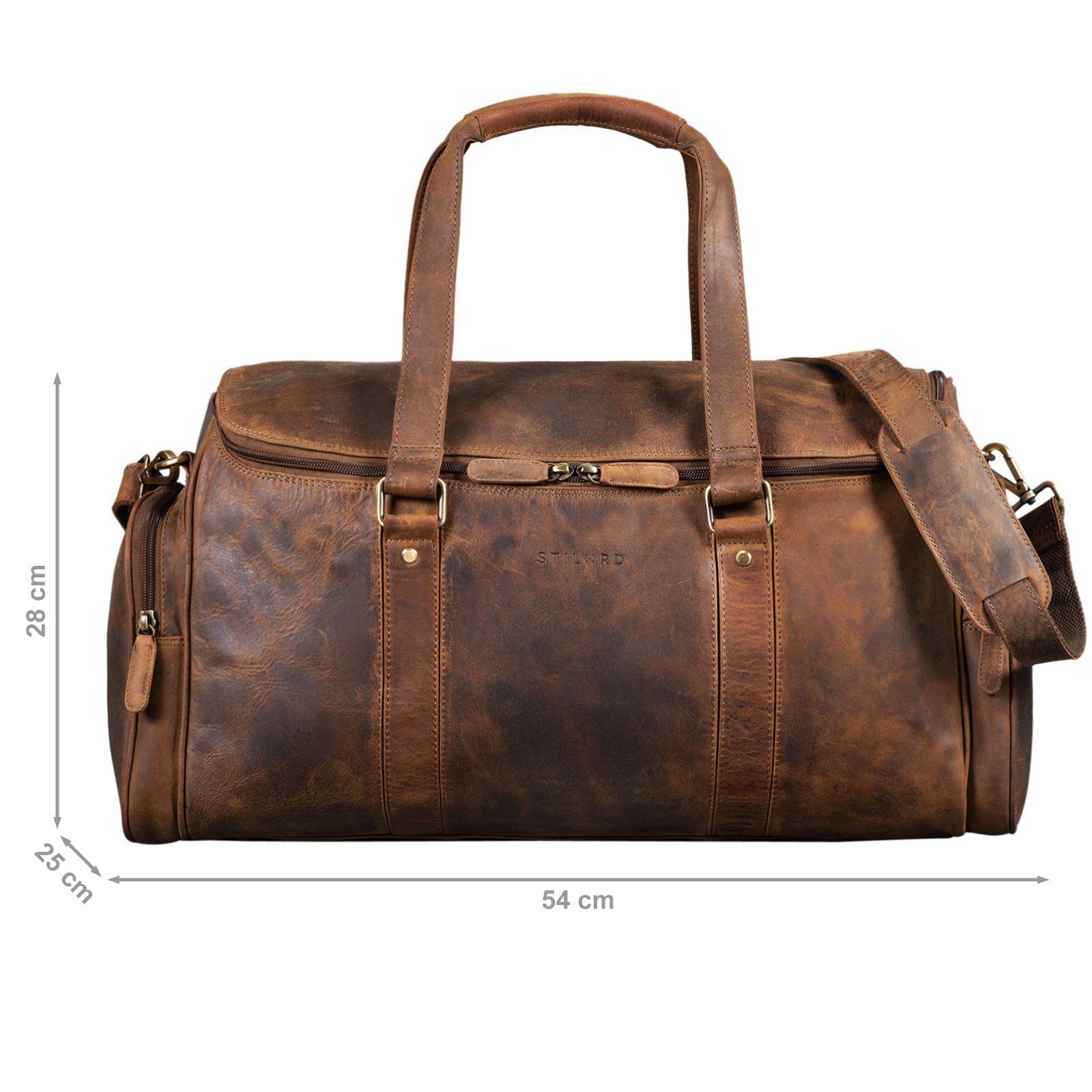 STILORD Weekender "Myles" Vintage Weekender Reisetasche Herren Leder zum Umhängen