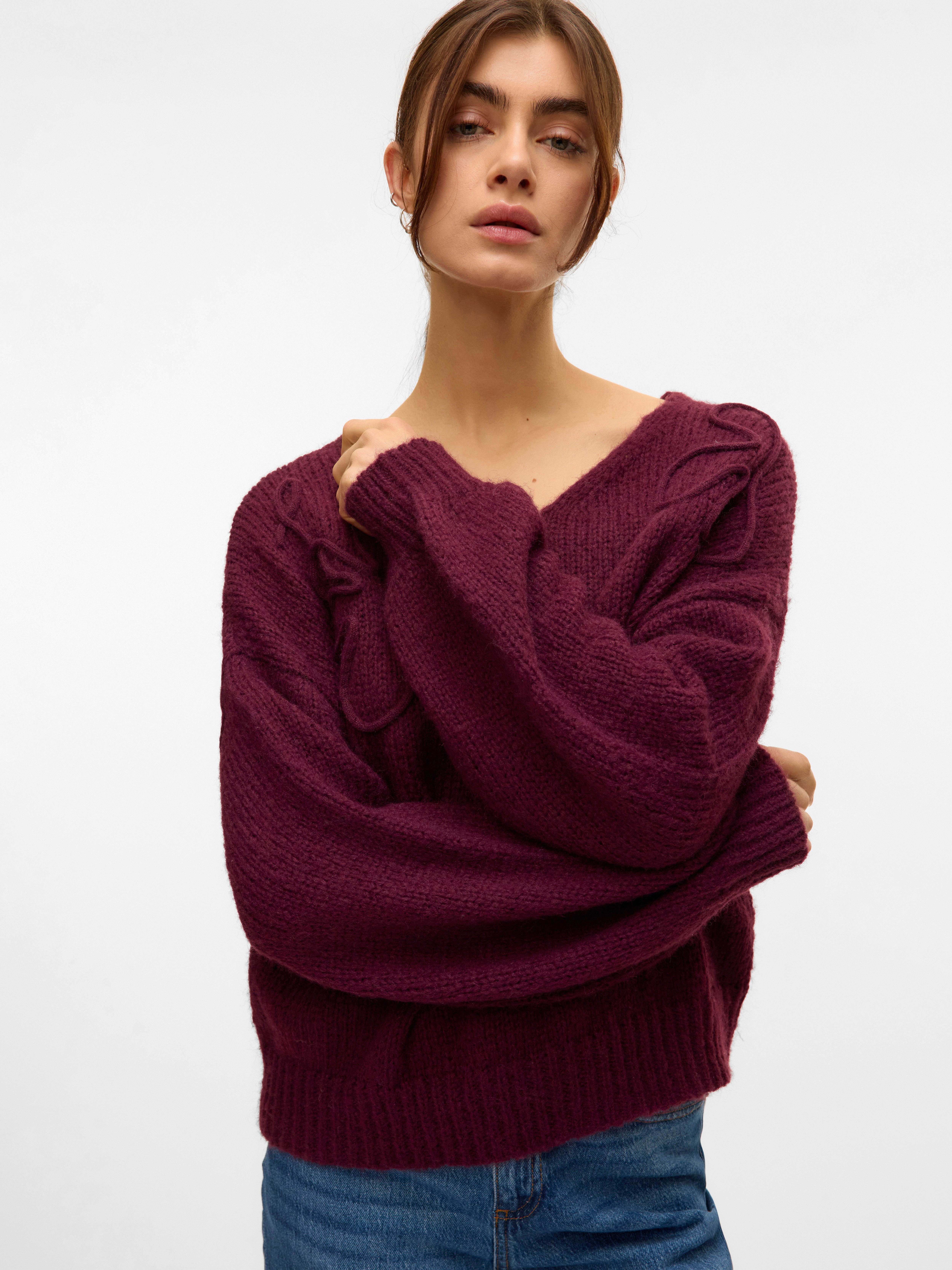 Vero Moda V-Ausschnitt-Pullover VMLOLLIPOP LS V-NECK günstig online kaufen