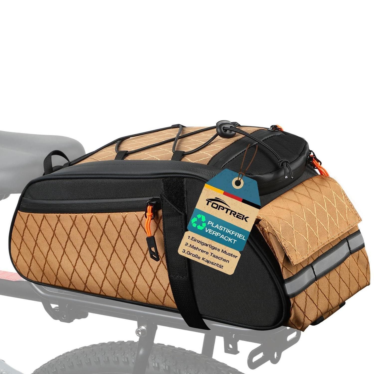 LuxusKollektion Gepäckträgertasche Fahrradtasche 3in1 Gepäckträger 10L