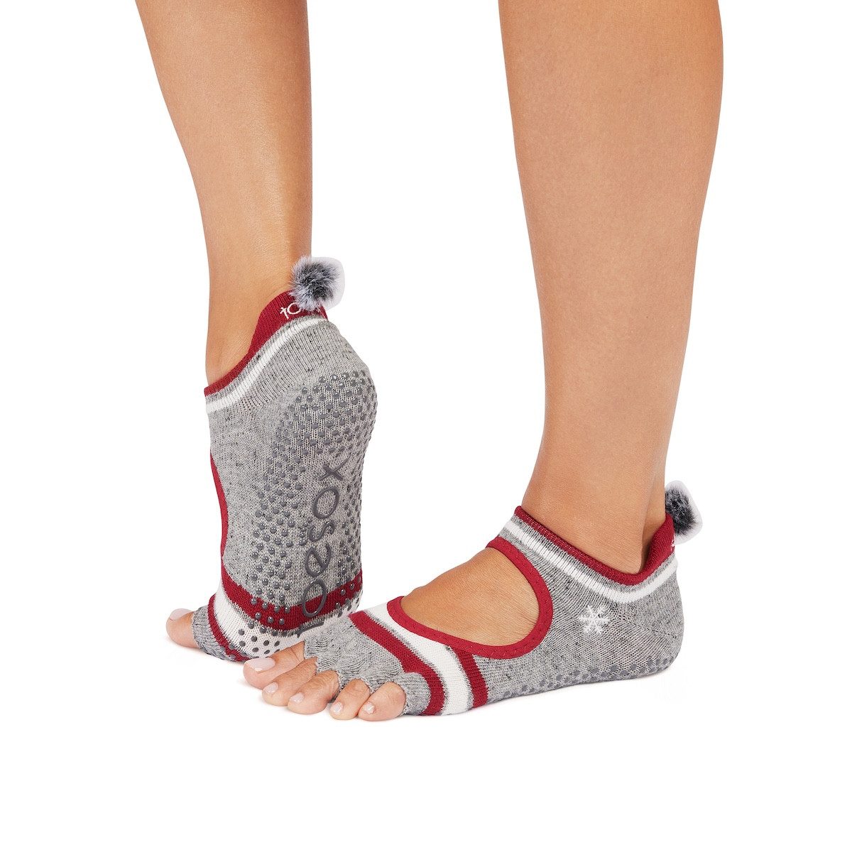 ToeSox Sportsocken Toesox full toe BELLARINA / TEC / ULTRA Logo auf der Ferse und in der Gummierung der Sohle