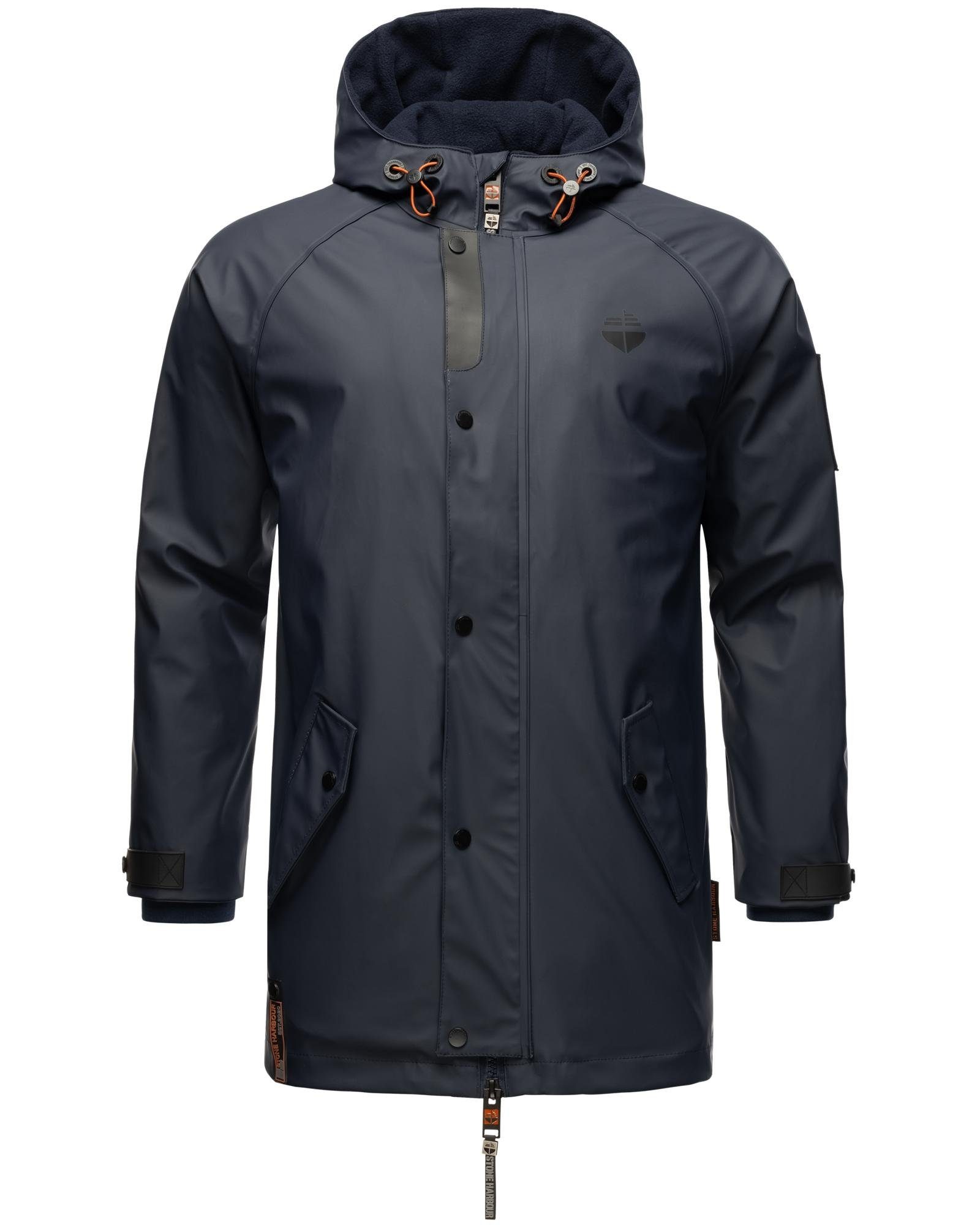 Stone Harbour Regenjacke Rihaa Gummierter Regenparka mit Fleece-Innenfutter