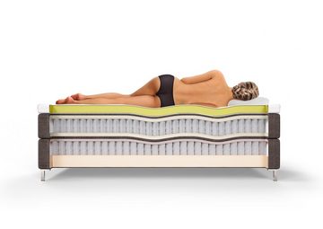 Schlaraffia Boxspringbett Fidelio, inkl GELTEX® Next Topper, Holzfuß in Eiche