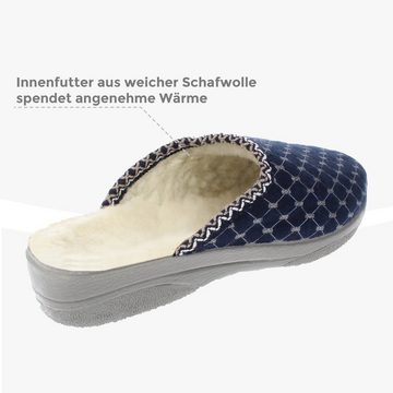 filsko Hafnir Leichte Winter Pantoffeln für Damen Hausschuh mit Schafwolle gefüttert