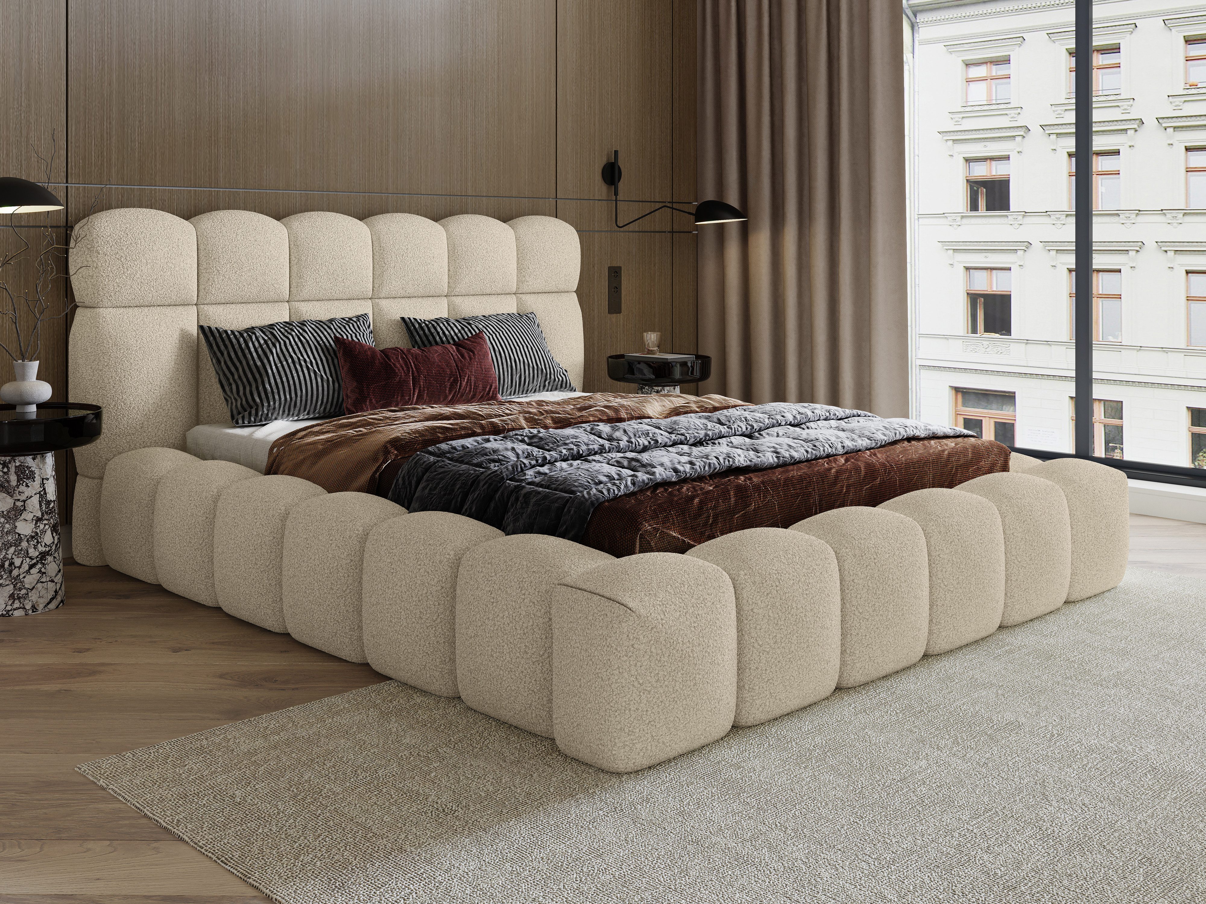 wonello Polsterbett Mira XL 3 (das Original), Bett mit Bettkasten und Latte günstig online kaufen