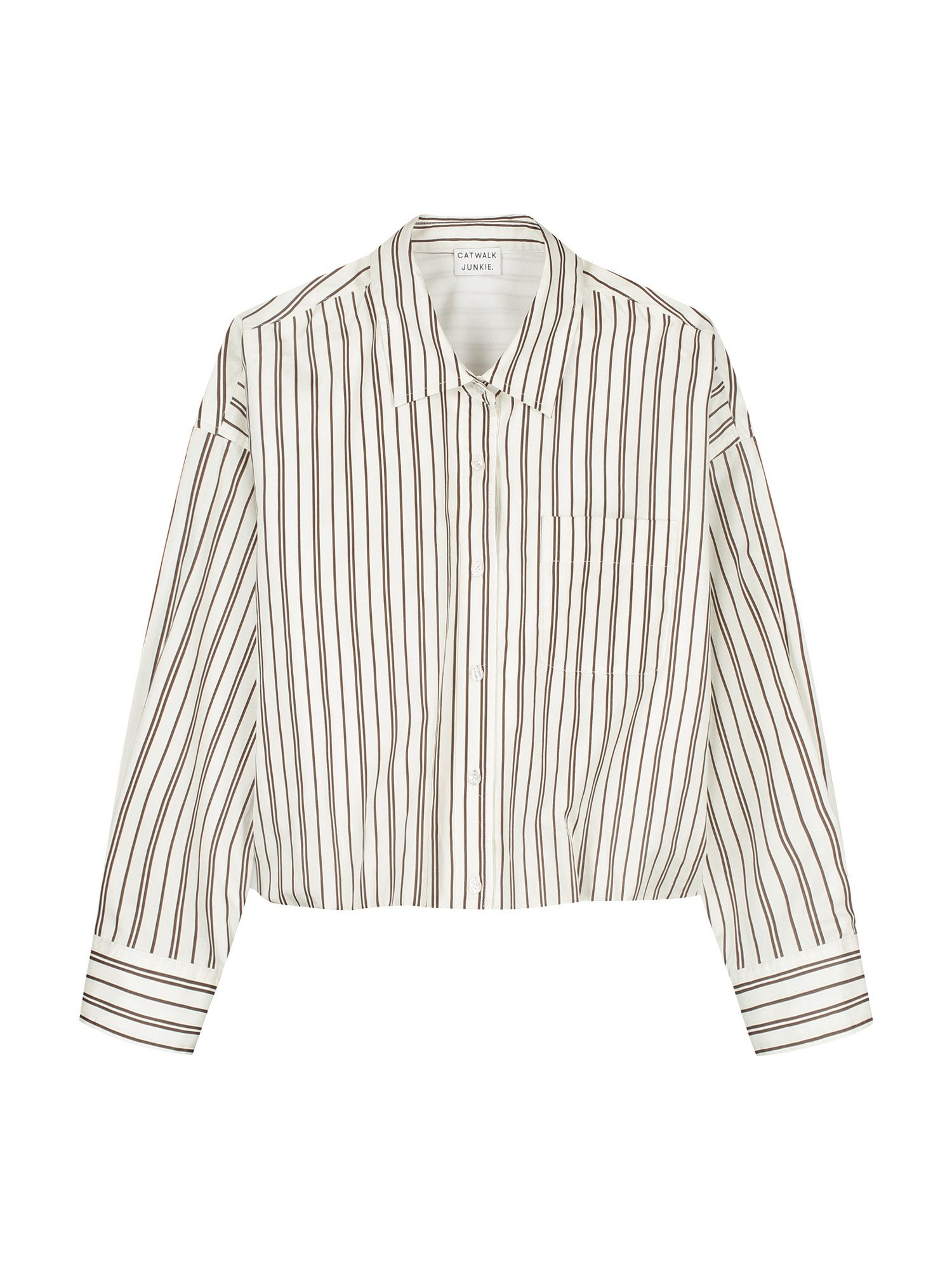 Catwalk Junkie Hemdbluse Tuck in blouse - Streifenbluse kurz mit Hemdkragen