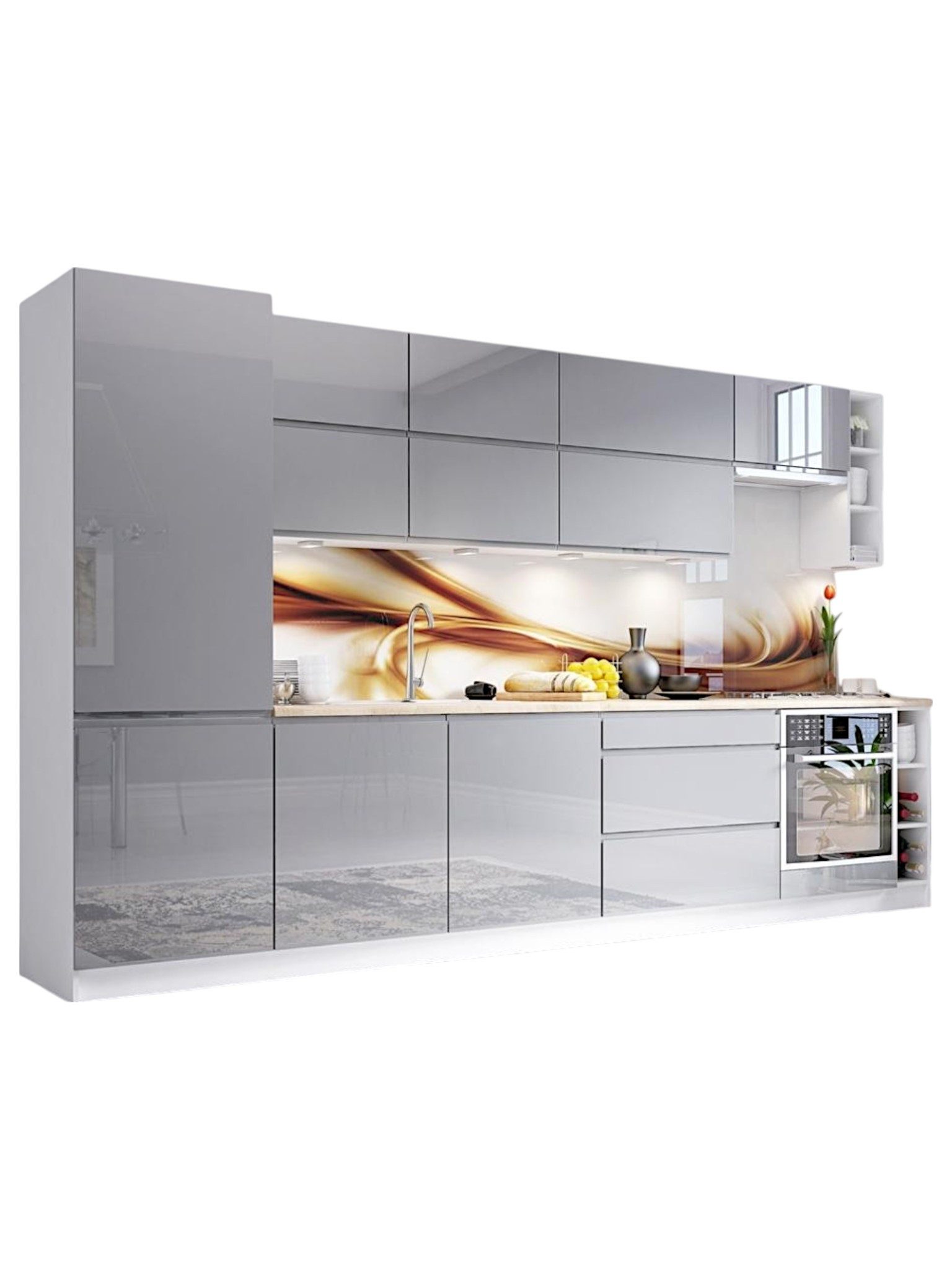 ROYAL24_MARKT Küchenzeile K40-G340 - Aspen - Modernes Design mit außergewöh günstig online kaufen