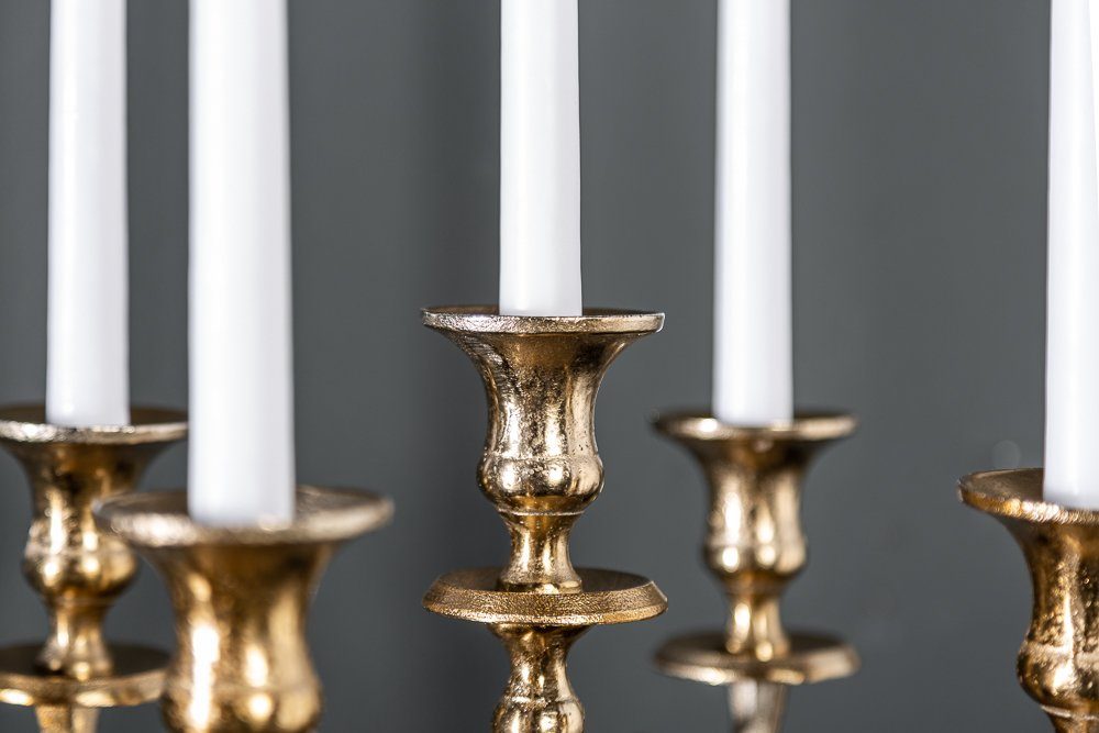 riess-ambiente Kerzenständer MODERN BAROCK 40cm gold, Metall · Kerzenhalter · Deko · Barock-Design