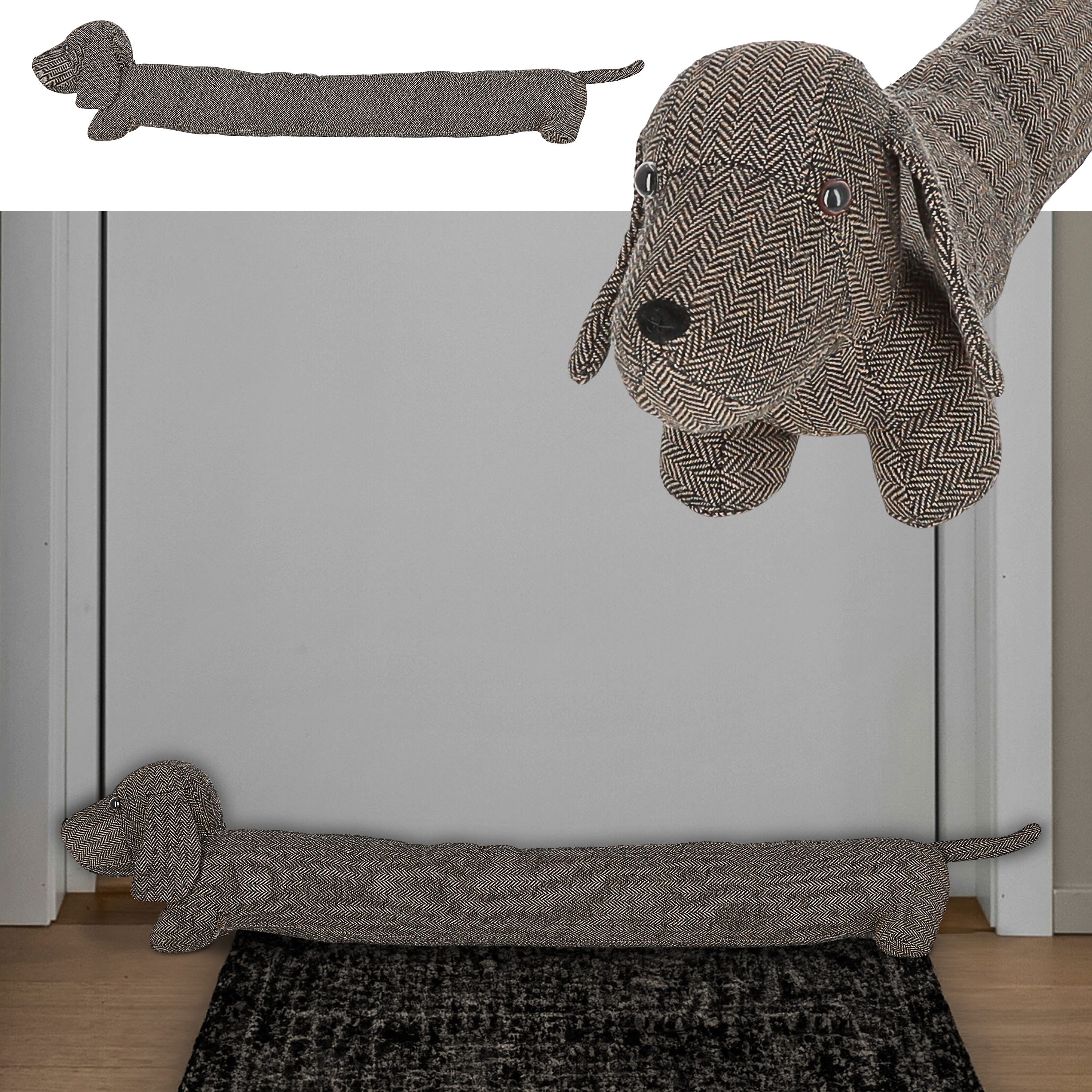 CEPEWA Türstopper Zugluftstopper Hund braun 85x20x10cm Polyester Türstopper günstig online kaufen