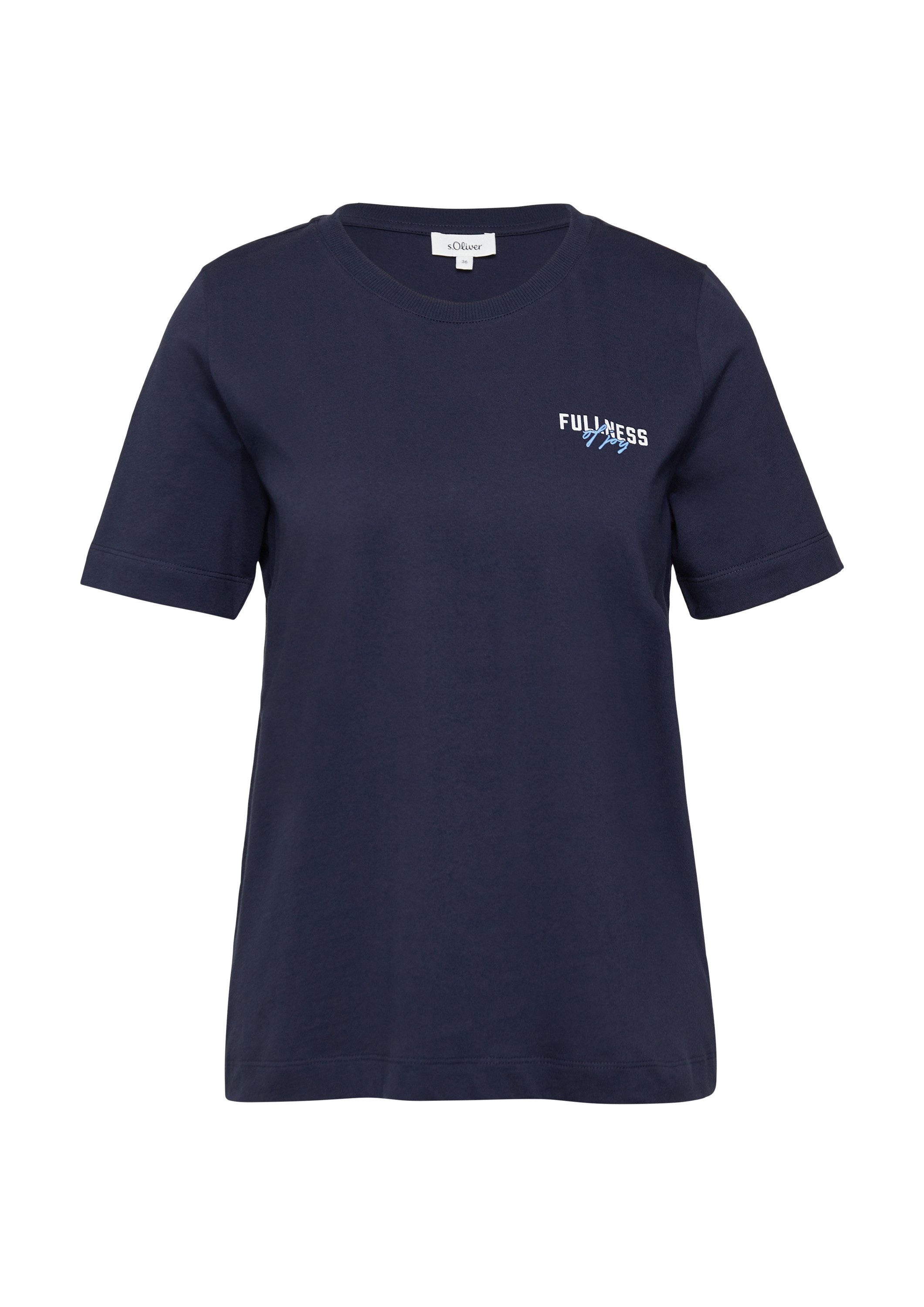 s.Oliver Kurzarmshirt T-Shirt T-Shirt im Relaxed Fit mit Front- und Rückenp günstig online kaufen