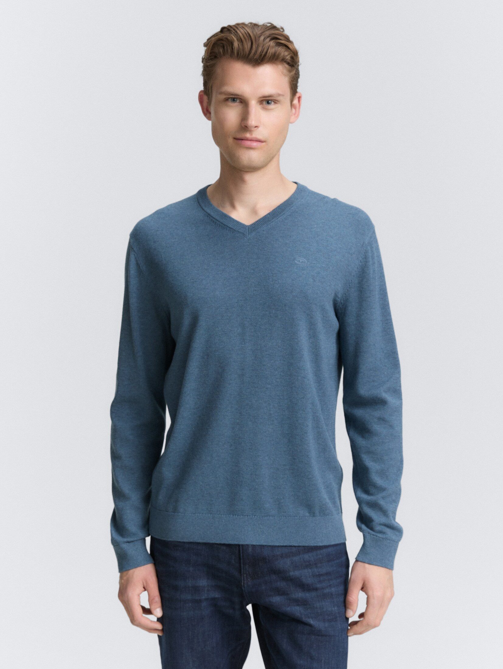 TOM TAILOR Strickpullover Strickpullover mit V-Ausschnitt günstig online kaufen