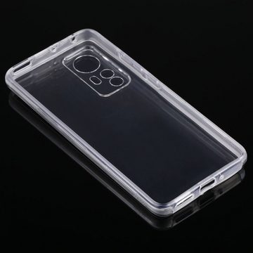 Wigento Handyhülle Für Xiaomi Mi 12 PU / TPU Handy Tasche Transparent beidseitig Hülle Etuis Cover