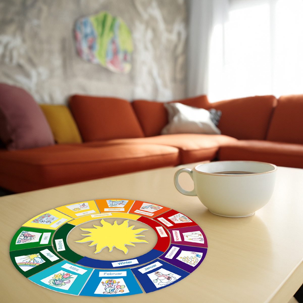 matches21 HOME & HOBBY Bastelset „Jahreskreis“ Lernspiel Holzbaukasten – Bild 4 von 5