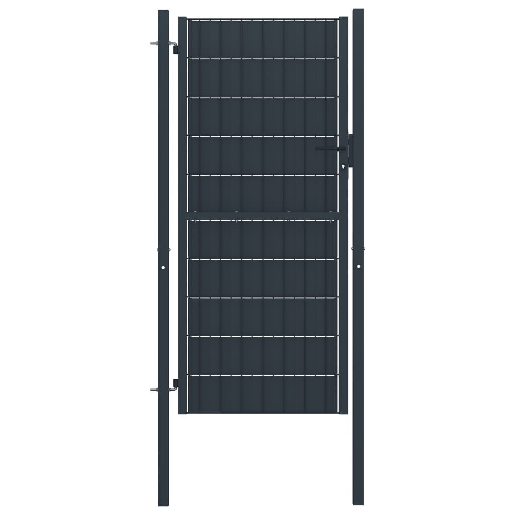 vidaXL Gartentor, Zauntor PVC und Stahl günstig online kaufen