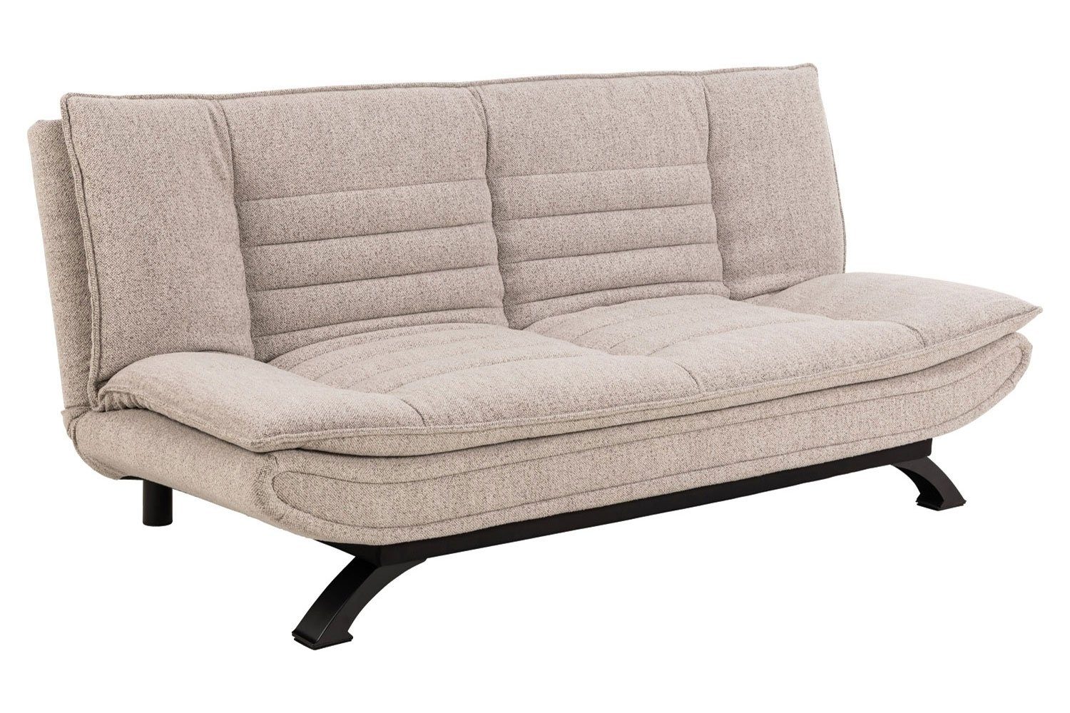 ACTONA GROUP Schlafsofa FAITH, B 196 cm x T 98 cm, Beige, Schwarz, Webstoffbezug, Schlaffunktion