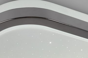 Rabalux LED Deckenleuchte "Linden" Metall, silber, rund, 72W, 5800lm, ø455mm, dimmbar mit Leuchtmittel Dimmart: mit Fernbedienung mit Memoryfunktion mit Timer