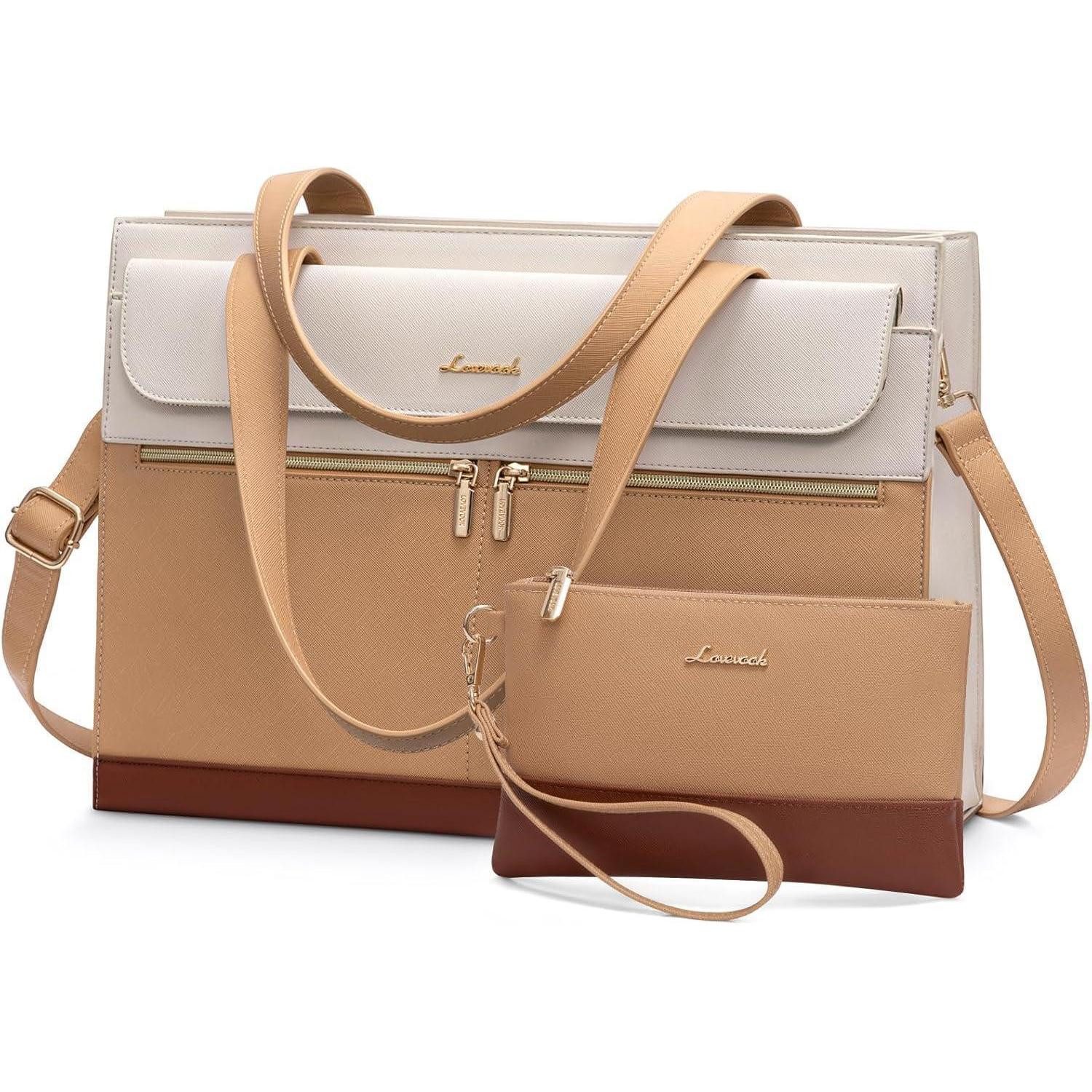 LuxusKollektion Laptoptasche Laptoptasche Damen 15,6 Zoll PU Leder Handtasche Schultertasche Clutch