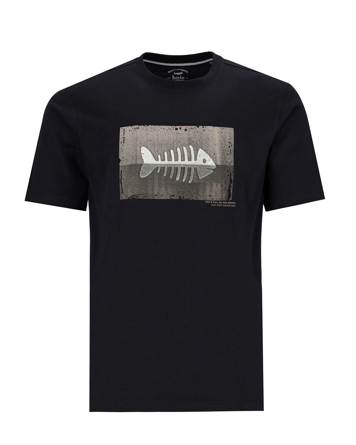 Hajo T-Shirt Rundhals-T-Shirt mit Prägedruck