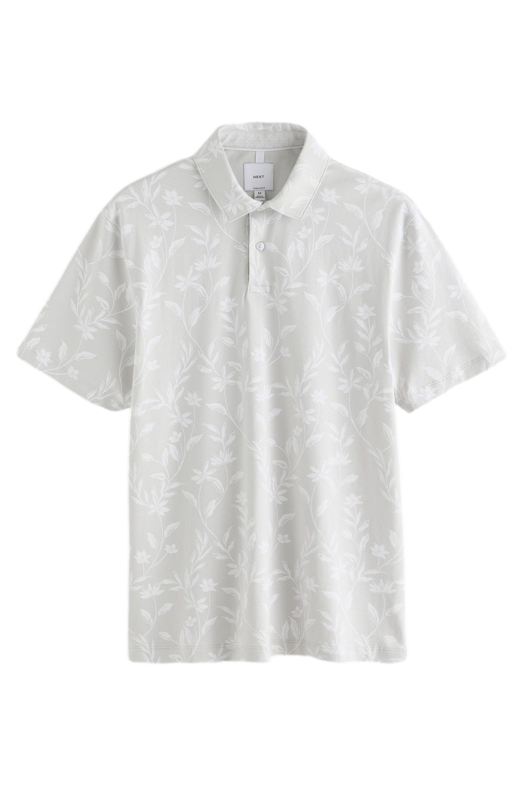 Next Poloshirt Kurzärmeliges Pikee-Poloshirt mit Muster (1-tlg)