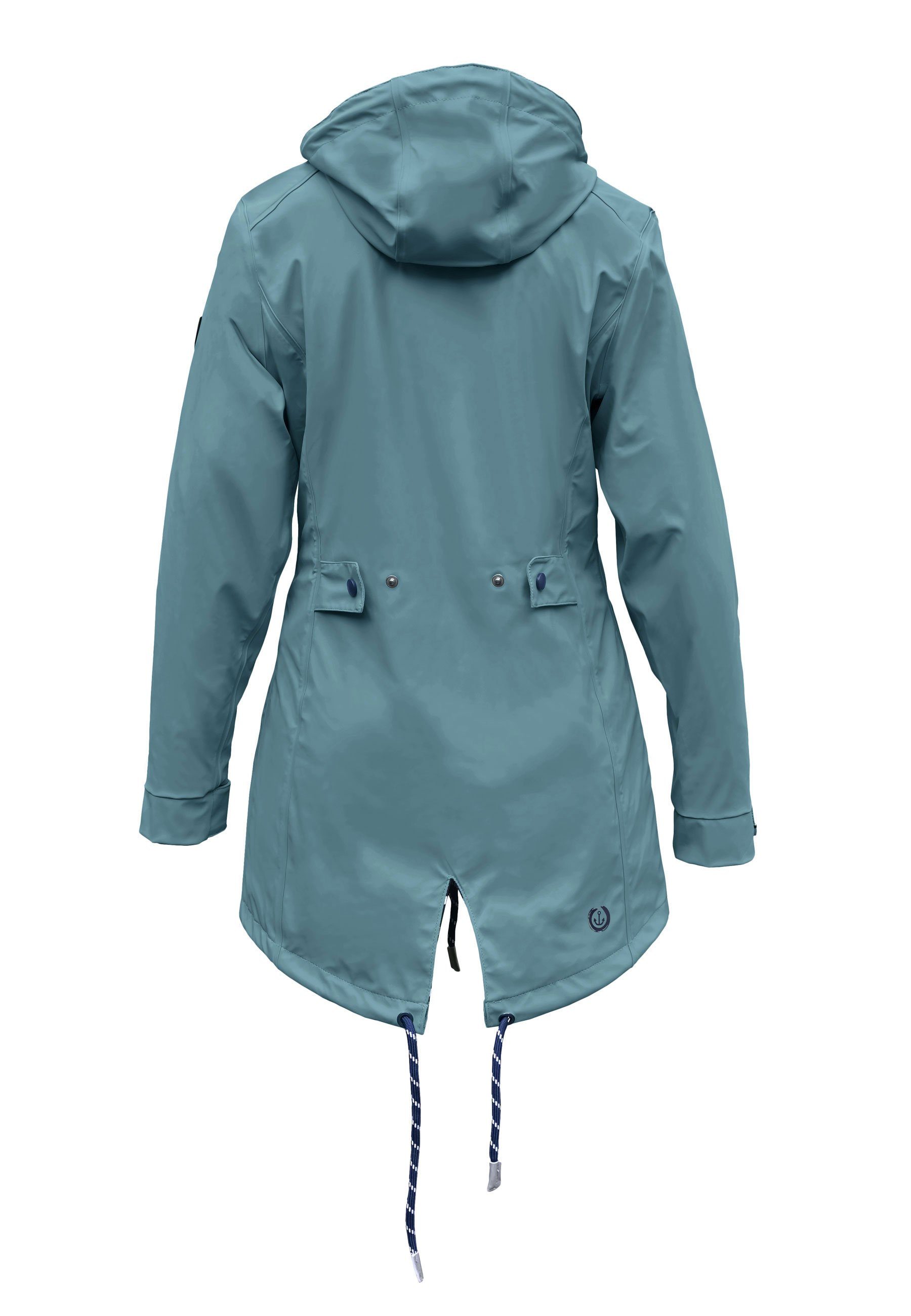 MADSea Regenjacke Friesennerz Petrolblau taillierter Regenmantel mit mariti günstig online kaufen