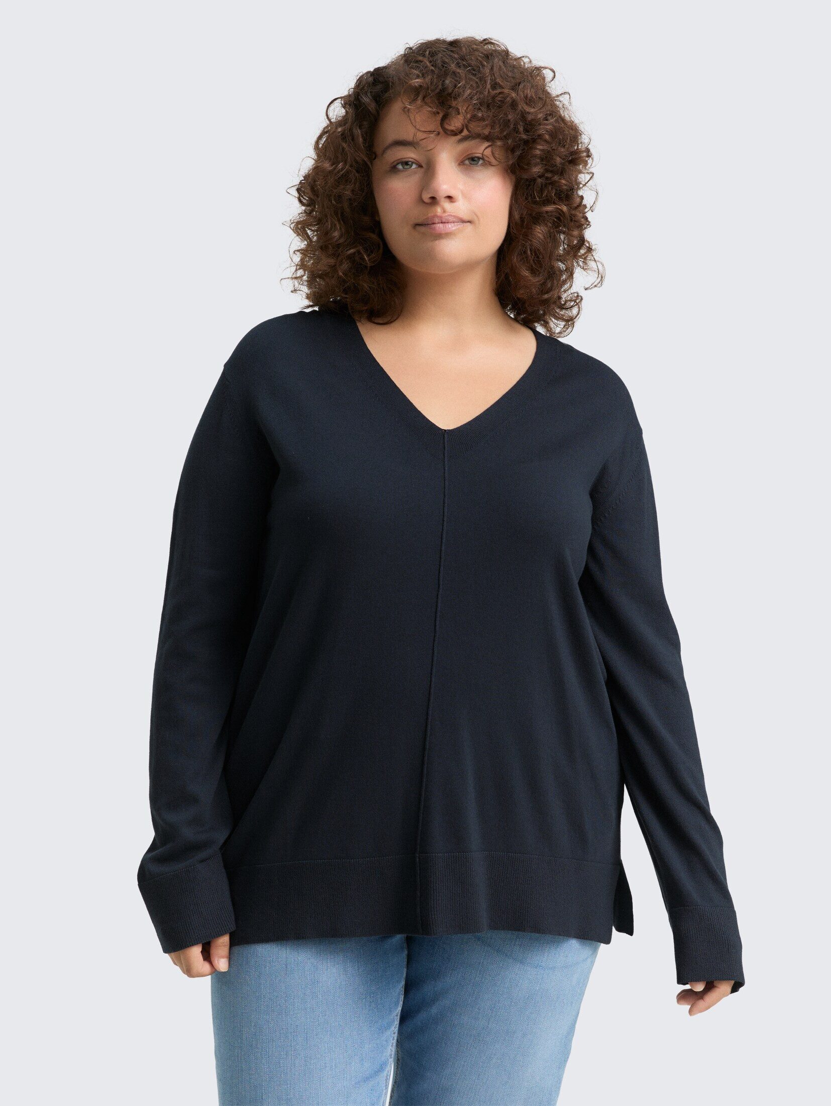 TOM TAILOR PLUS Strickpullover Pullover & Strickjacken Plus Size - Loose Fi günstig online kaufen