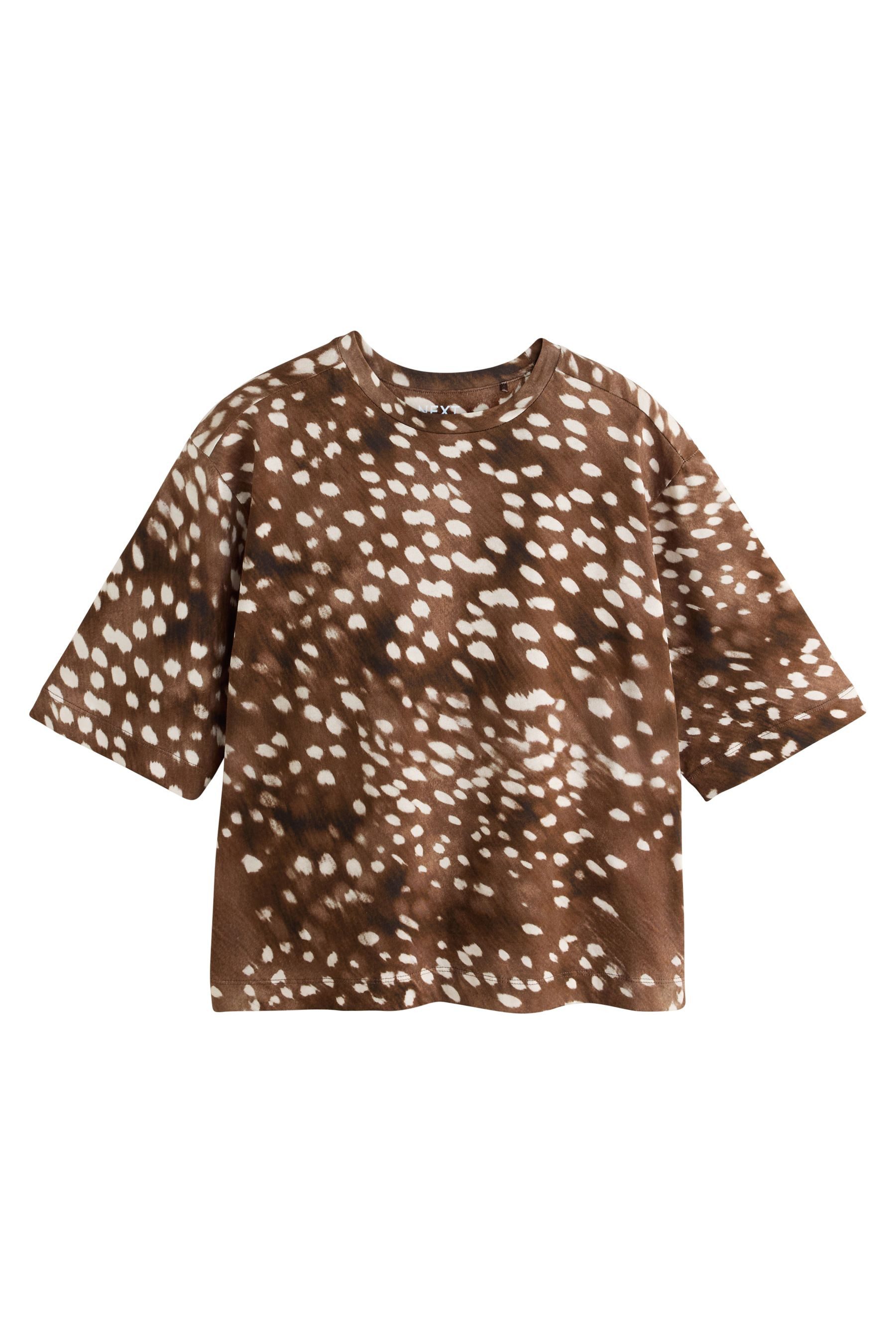 Next T-Shirt Kastiges Kurzarm-T-Shirt mit Rundhalsausschnitt (1-tlg)