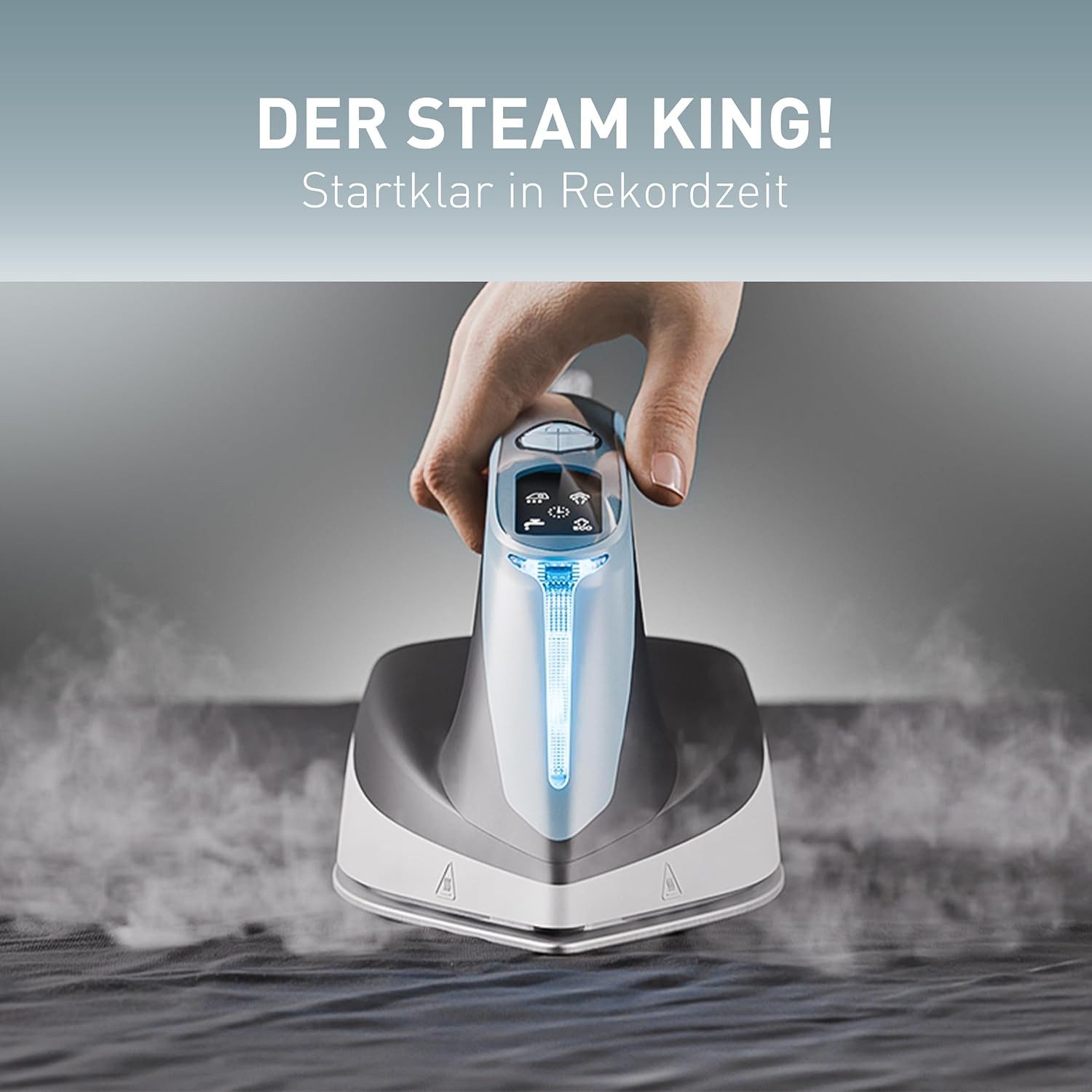 Heinrich´s Dampfbügeleisen HDS 8722 Bügeleisen 3200W, 3200 W, 250g/min Dampfstoß 5,5 Bar, 3 Funktionen, Display, 1,5L Wassertank