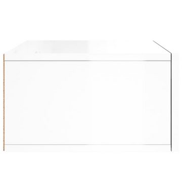 vidaXL Nachttisch Nachttisch hängend Nachtschrank Hängeschrank Hochglanz-Weiß 35x35x20 c