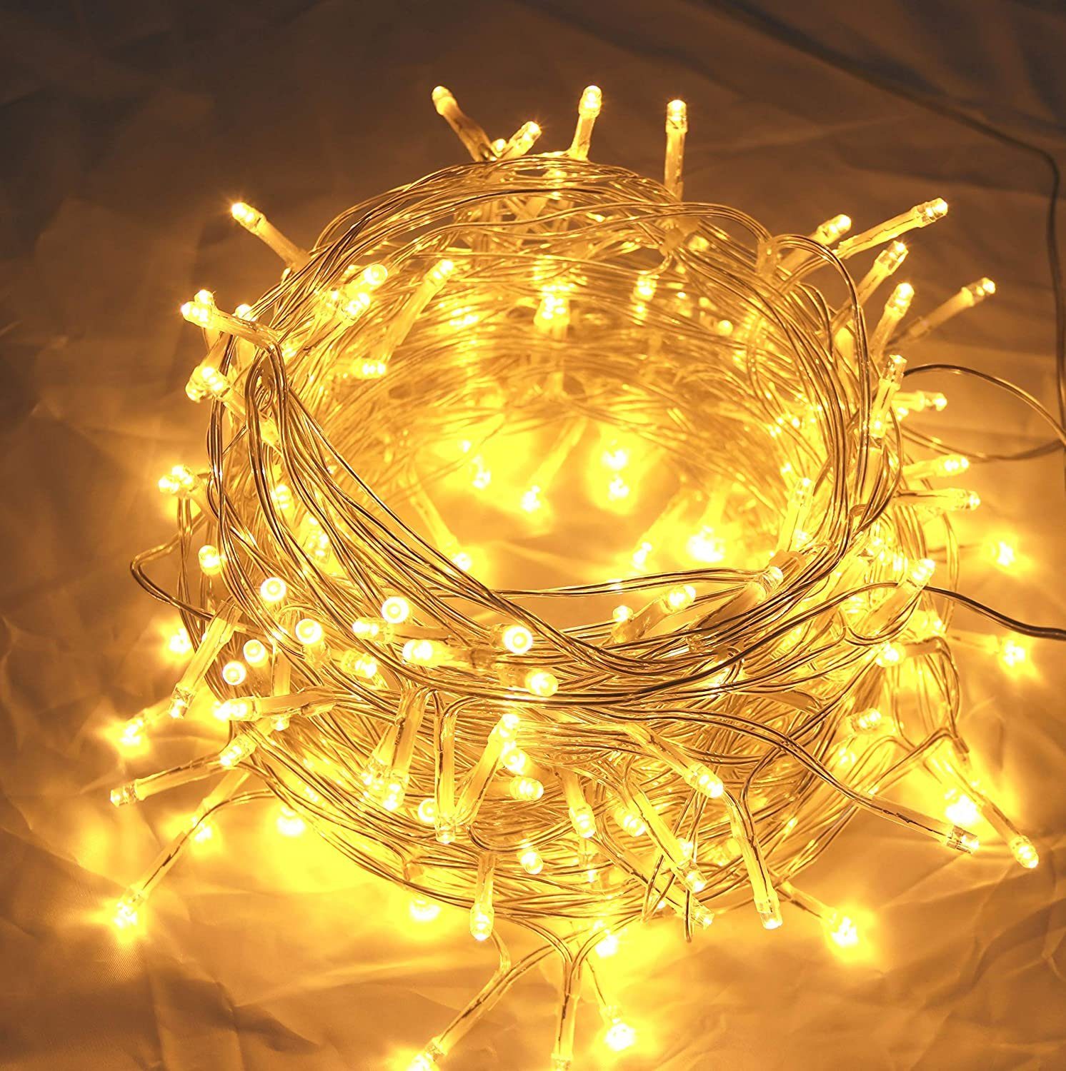 Sunicol LED-Lichterkette Eisregen Lichtervorhang, Außen Innen, Wasserdicht, gartenBeleuchtung, IP44, Lichterketten für Weihnachten, Schlafzimmer, Party, Hochzeit Warmes Weiß