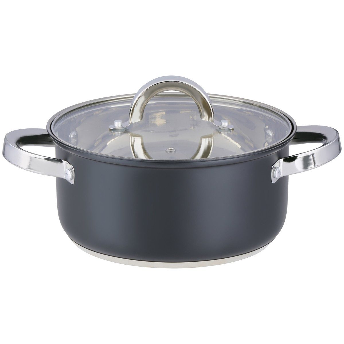 Alpina Grillpfanne alpina Kochtopf mit Glasdeckel 21 cm - 3.6L