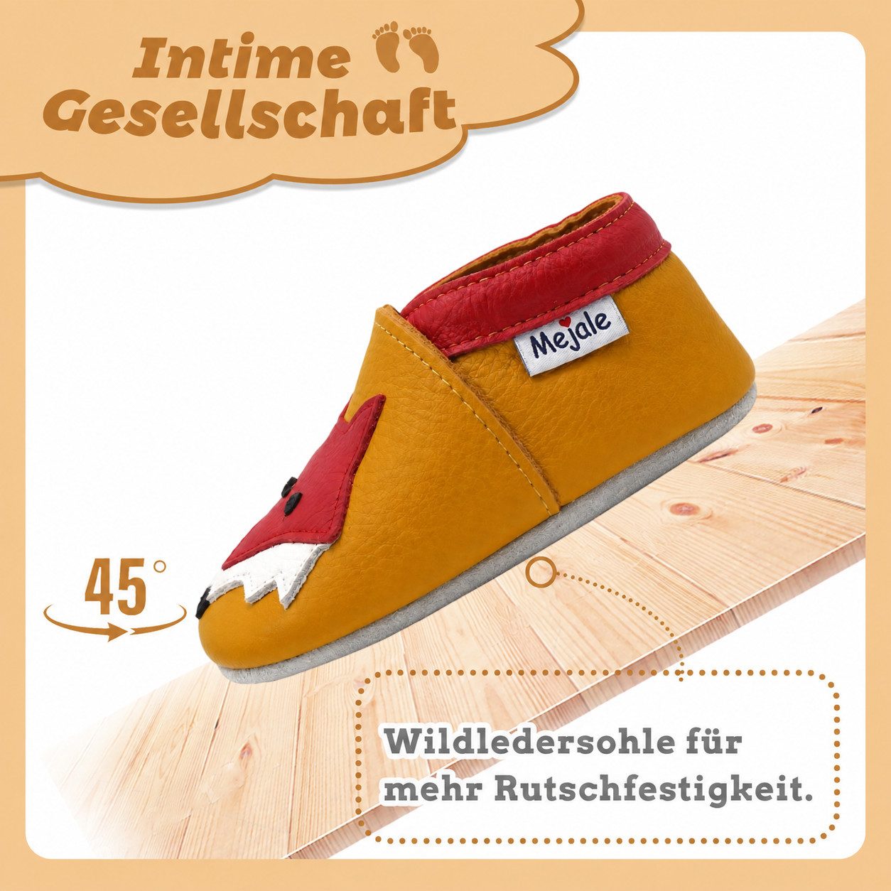 Mejale Mejale Leder Krabbelschuhe Babyschuhe Lauflernschuhe 100% Leder Hausschuh 100% Leder – Bild 4 von 5