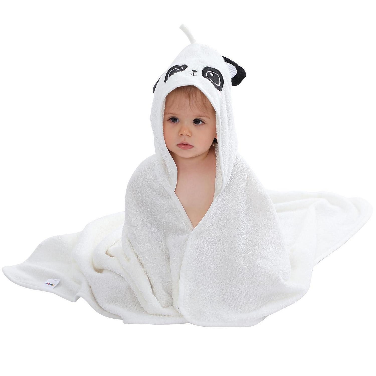 LuxusKollektion Kapuzenhandtuch Badetuch Bambus Kapuze Panda 75x75, (1-St)