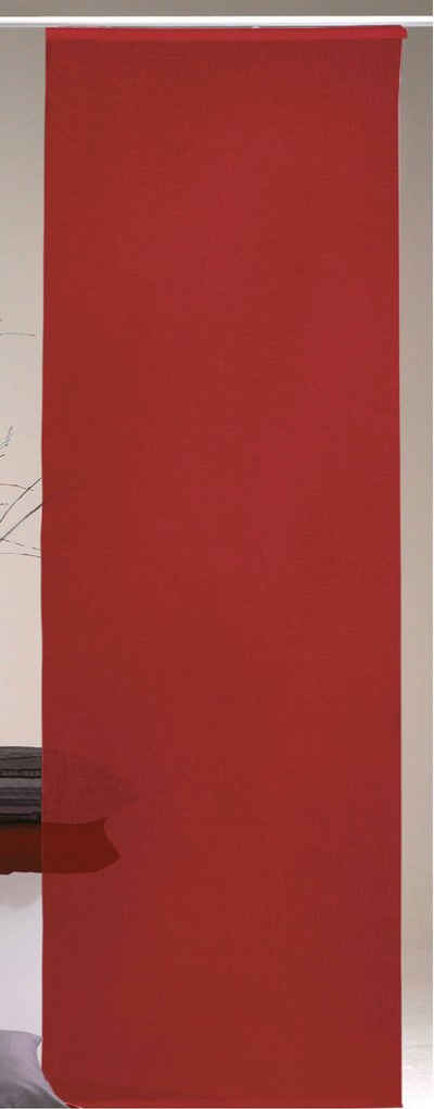 Schiebegardine Desiré, Arsvita, Klettband (1 St), transparent, Flächenvorhang 60 x 245 cm (B x H), inkl. Beschwerungsstange / Paneelwagen - Schiebevorhang