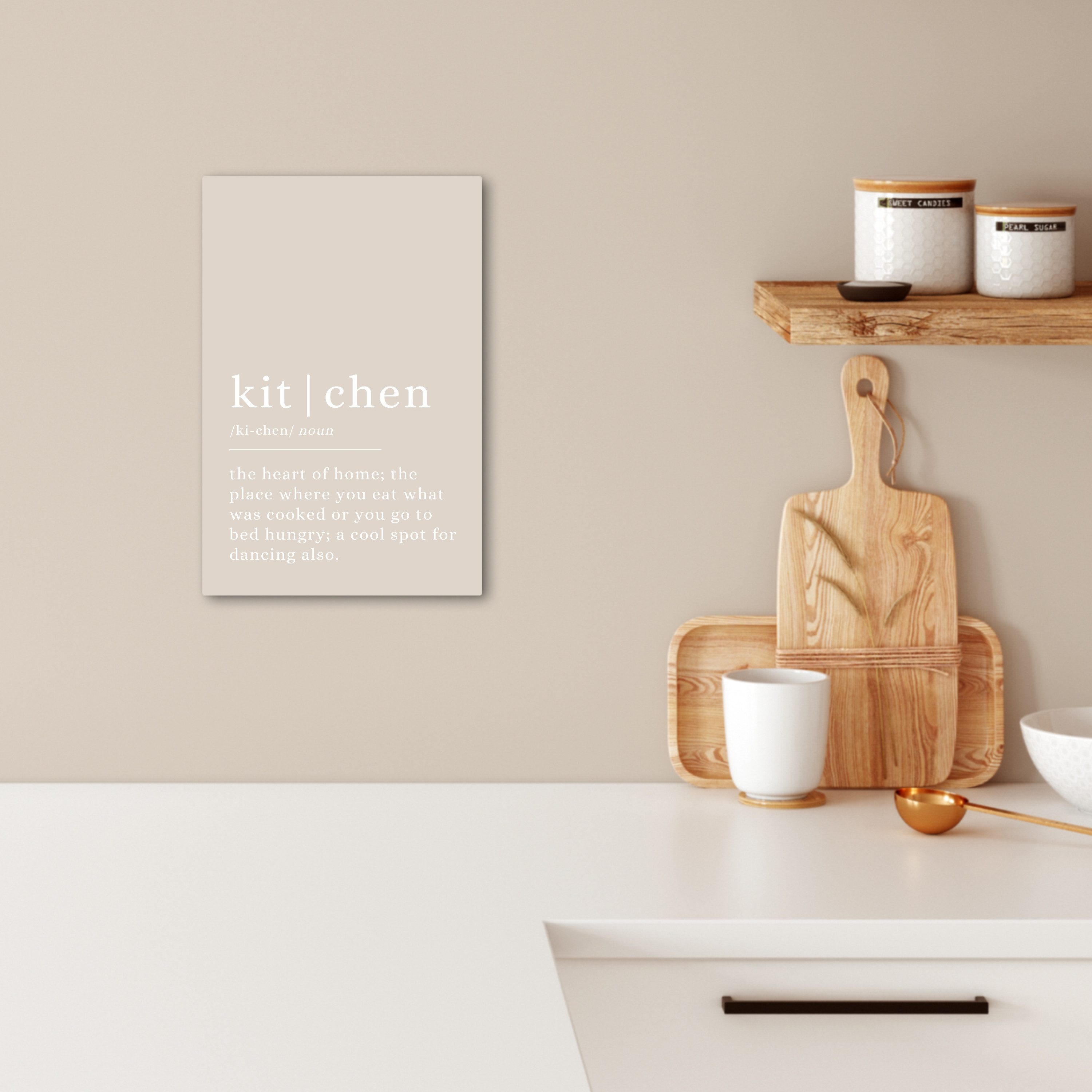 OneMillionCanvasses® Leinwandbild Zitat - Küche - günstig online kaufen