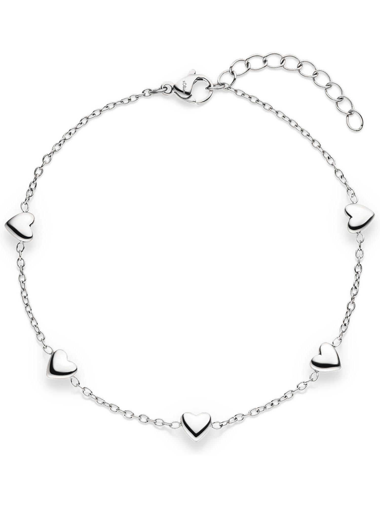 s.Oliver Armband S.Oliver Damen-Armband Edelstahl Herz