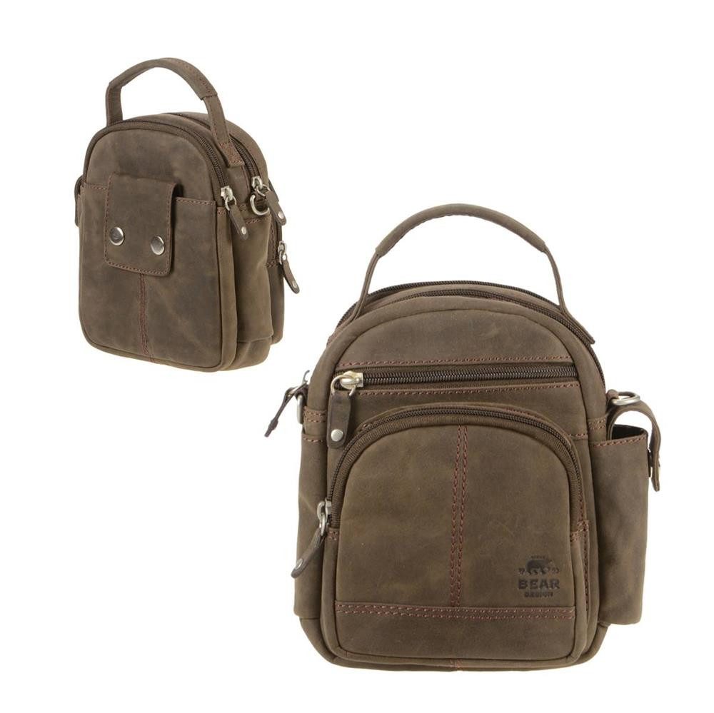 Bear Design Gürteltasche Dark-Nature Leder, Hüfttasche, Ledertasche