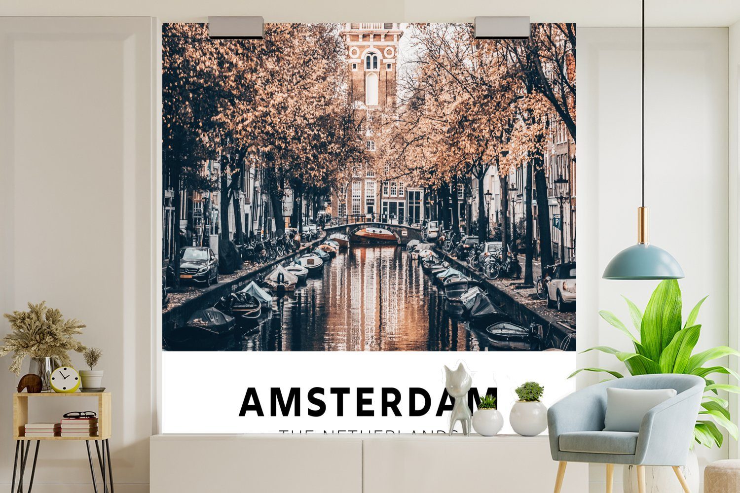 Wandtapete Vinyl für Niederlande St), Matt, Amsterdam bedruckt, Wasser, MuchoWow Wohnzimmer Tapete oder (5 Schlafzimmer, - Fototapete -