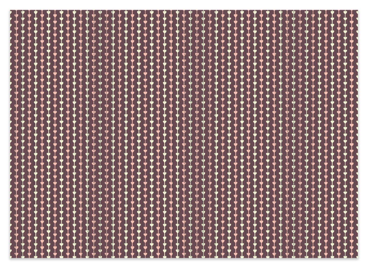 Schaum-Badematte Muster Herzen in beig und rosa in Reih und Glied ...