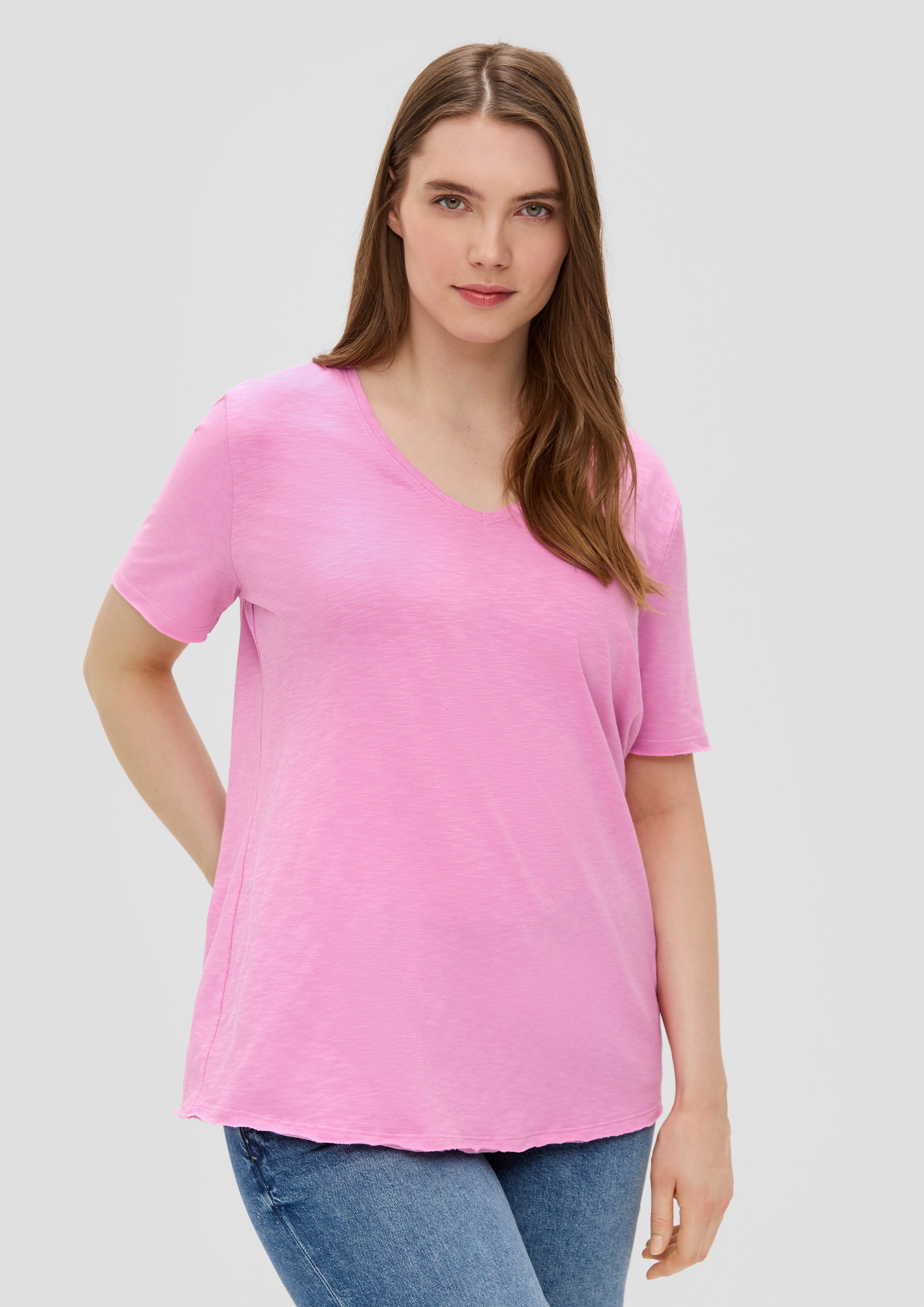 s.Oliver Kurzarmshirt T-Shirt mit Garment Dye günstig online kaufen