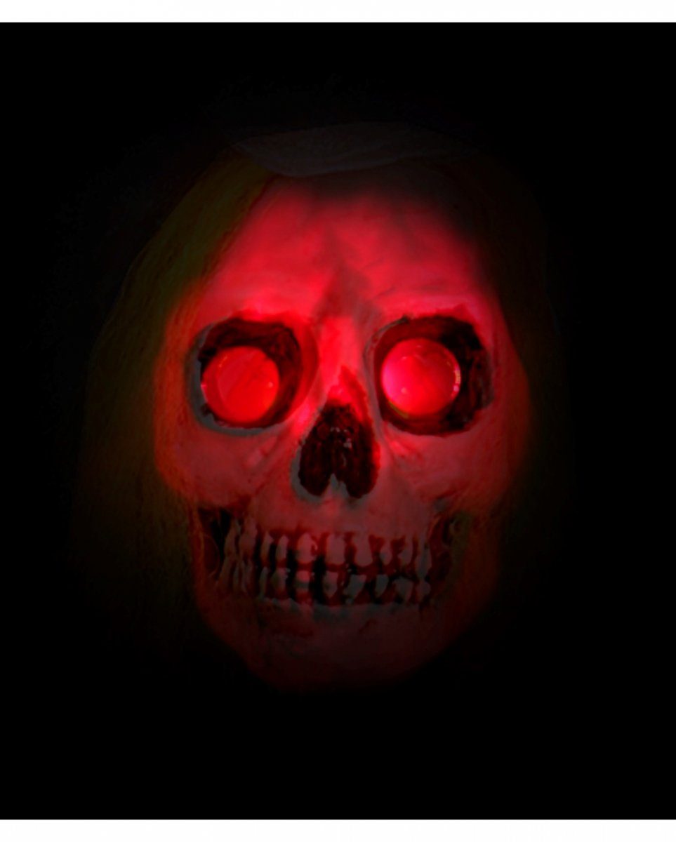 Horror-Shop Dekofigur Skelettbraut Hängefigur mit leuchtendem Totenkopf