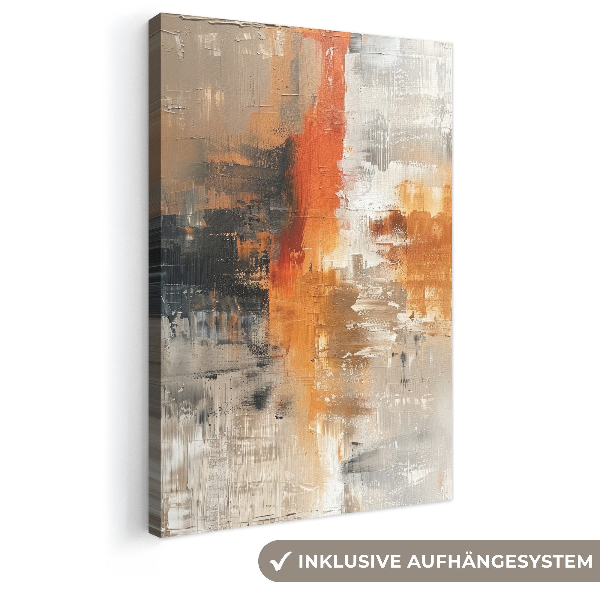 OneMillionCanvasses® Leinwandbild Farbe - Muster - Modern - Kunst, Fotodruck (1 St), Leinwand Canvas Wandbild, Wanddekoration 20x30 cm