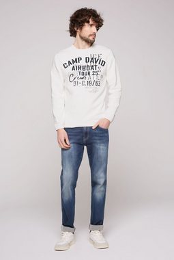 CAMP DAVID Rundhalspullover mit Logoprints