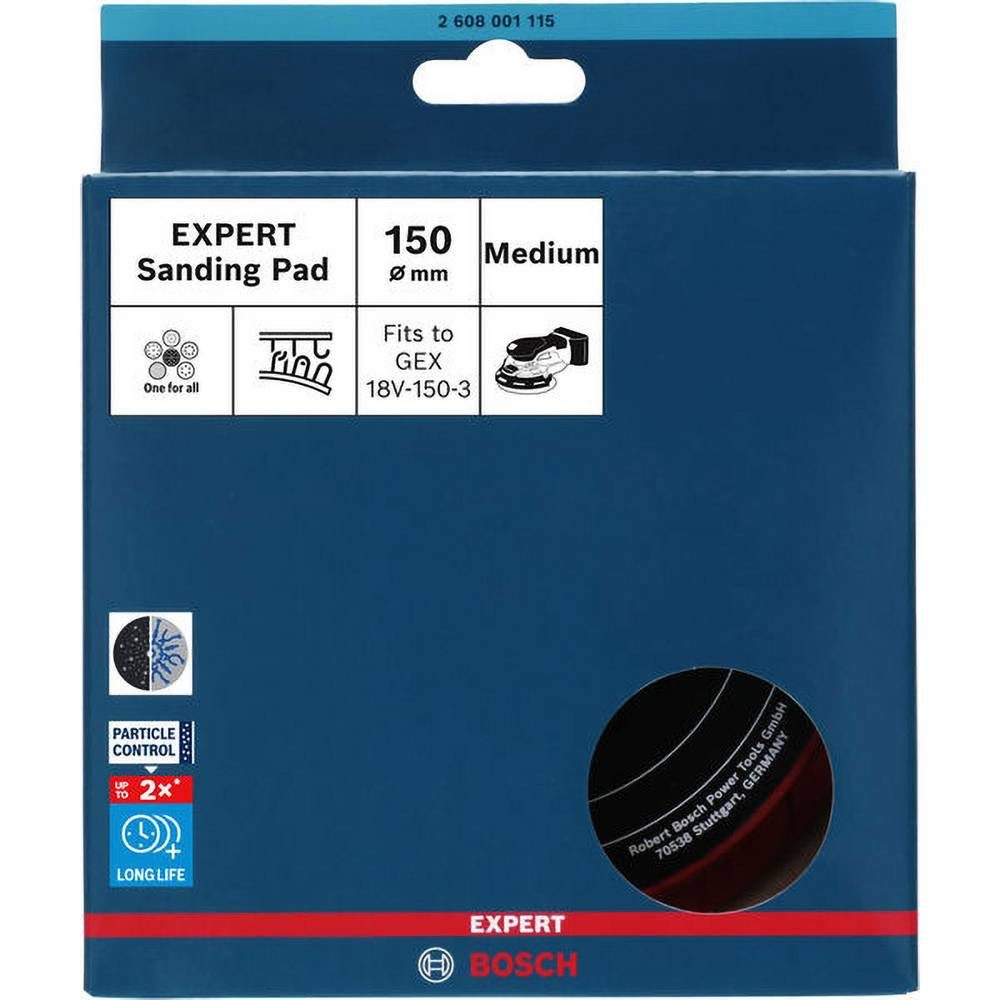 BOSCH Schleifteller EXPERT Multi-Loch Schleifteller, 150 mm, mittel 2608001115