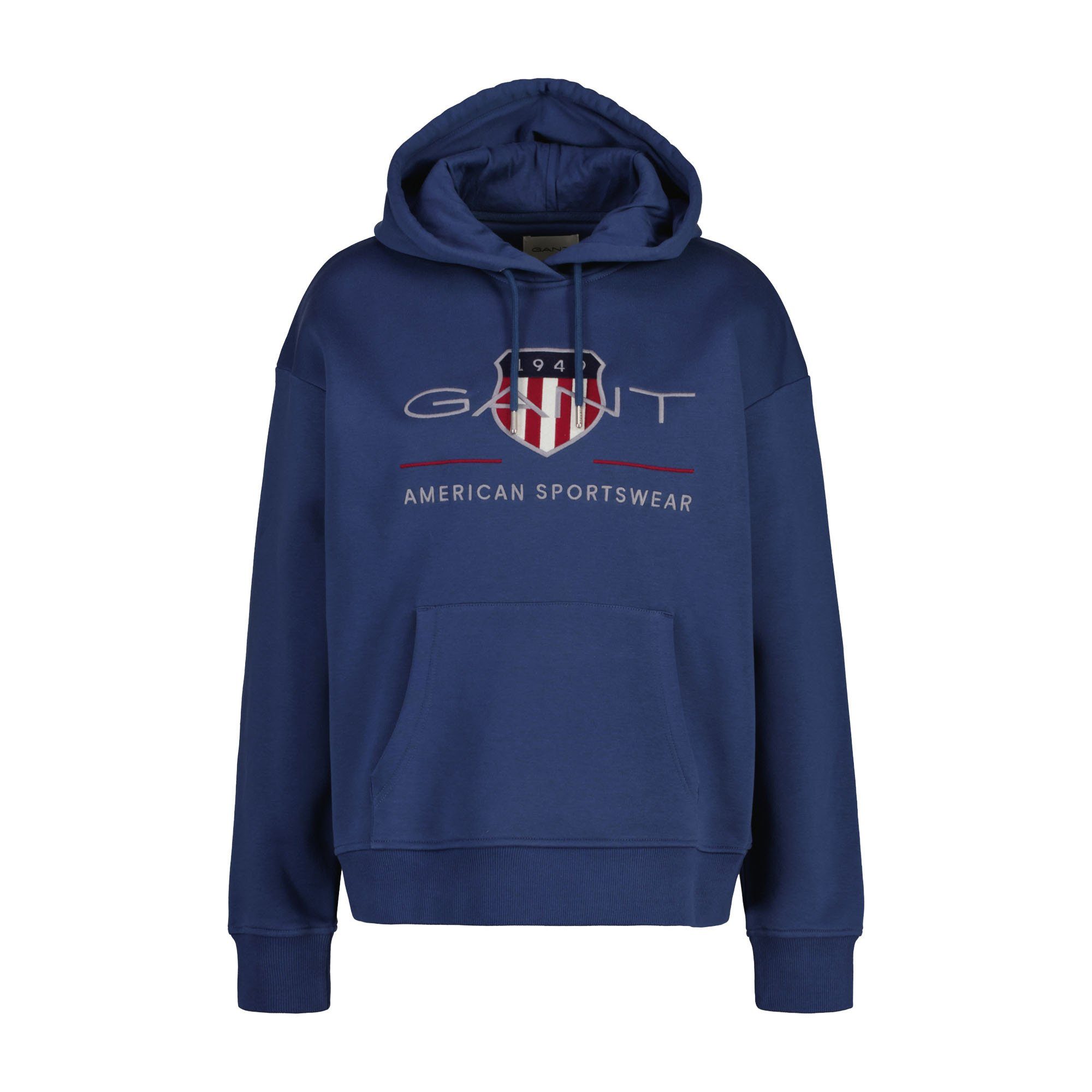 Gant Sweater Damen Sweatshirt - REGULAR ARCHIVE SHIELD HOODIE Dunkelblau