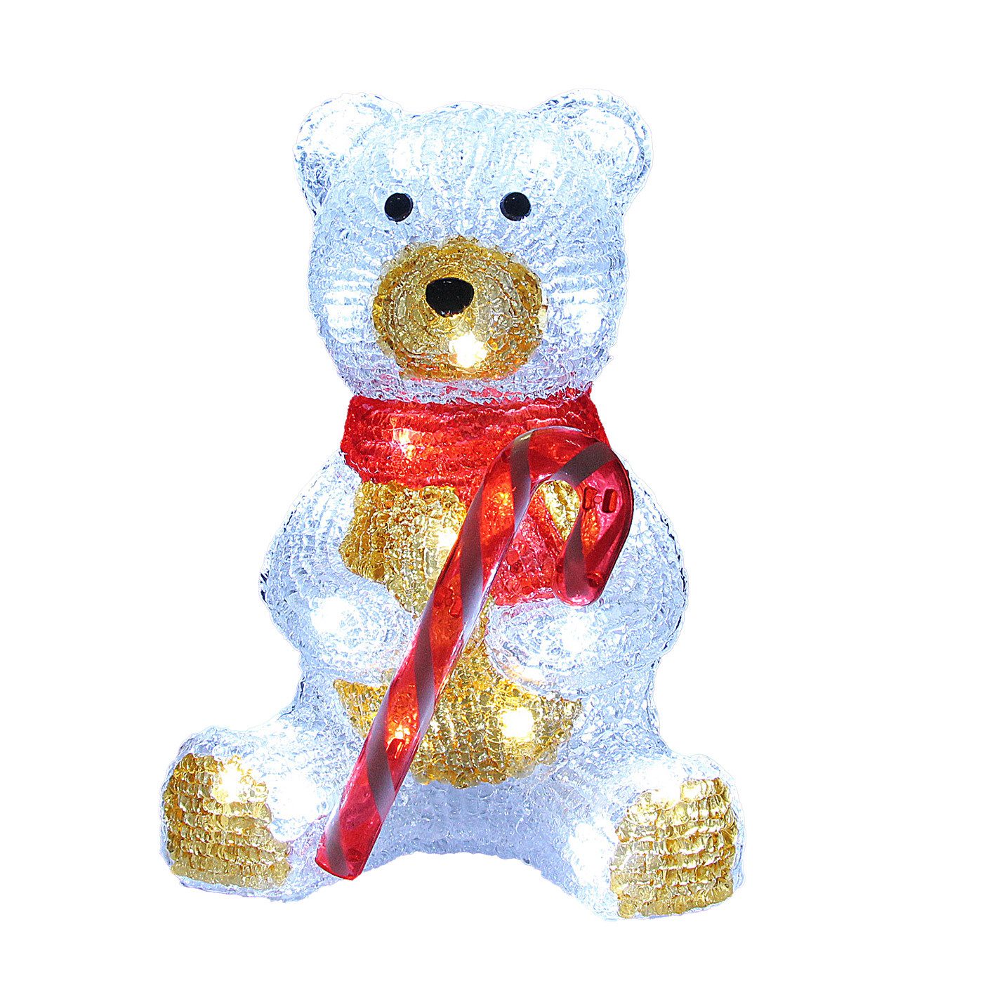 Deuba Dekofigur, Acryl Figur mit LED Teddy 17,5x13x25cm Indoor Outdoor IP44 günstig online kaufen